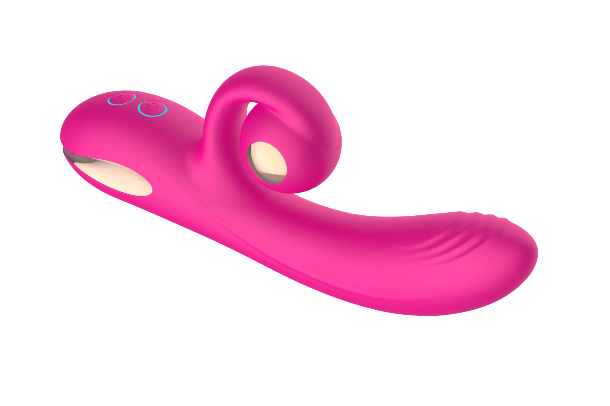 силиконовый вибратор-кролик с функцией вращения sw3052-hot-pink в России