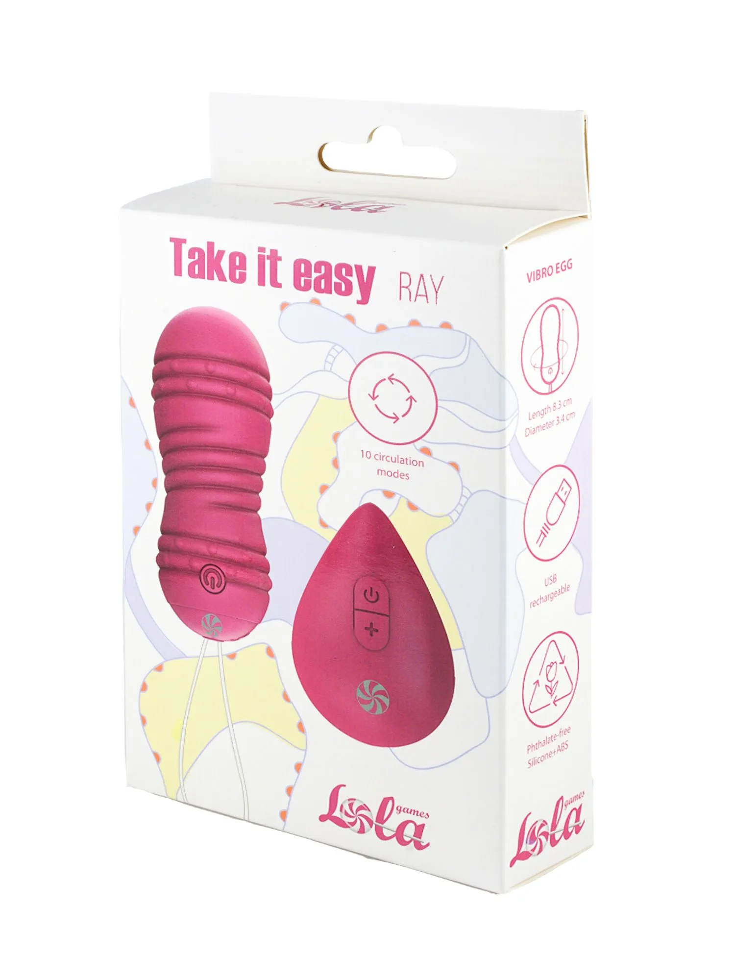 виброшарики с циркуляцией на пульте управления take it easy ray pink 9021-10lola в России