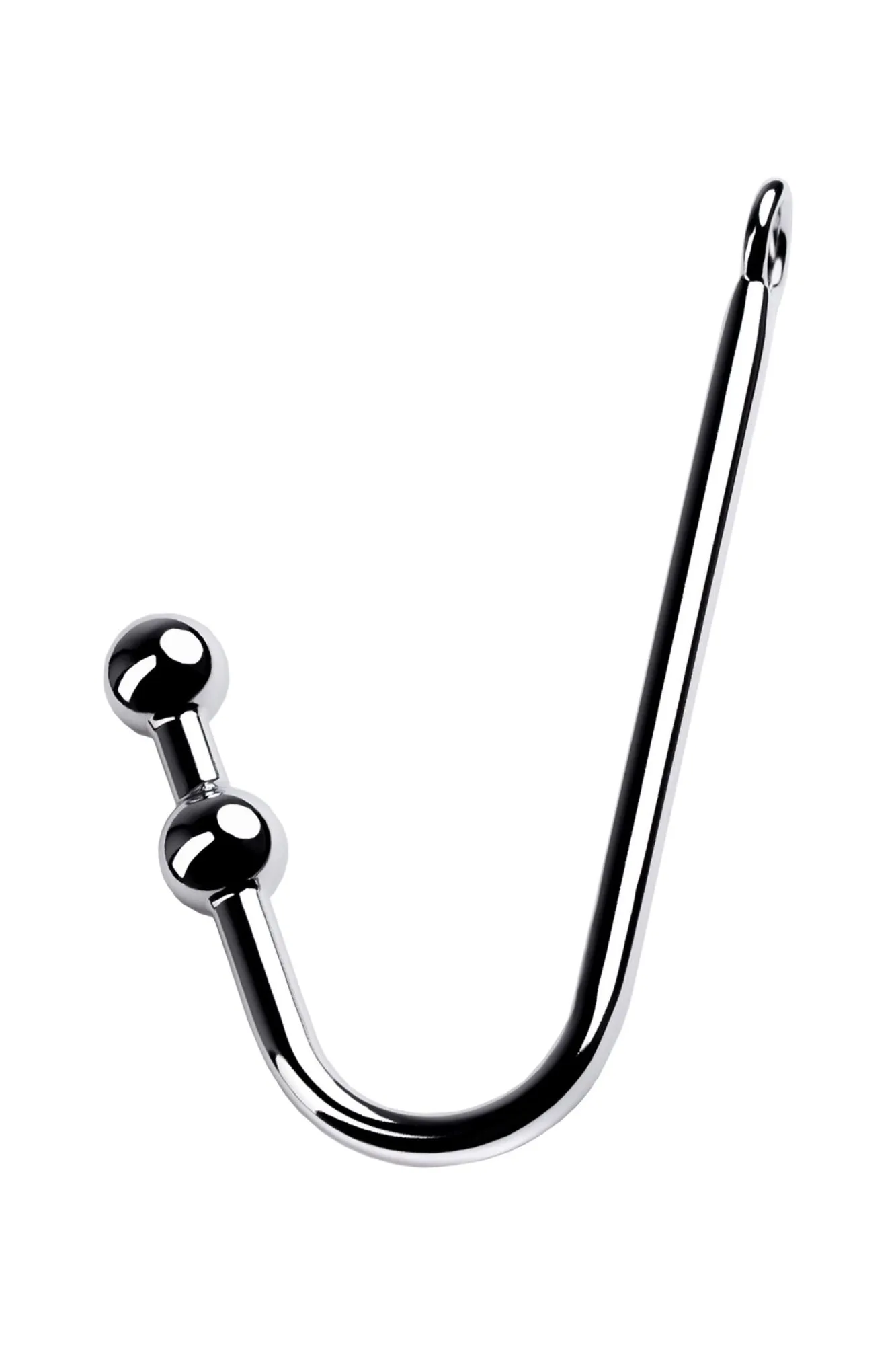 крюк анальный с двумя шарами metal by toyfa, металл, серебряный, 41 см в России