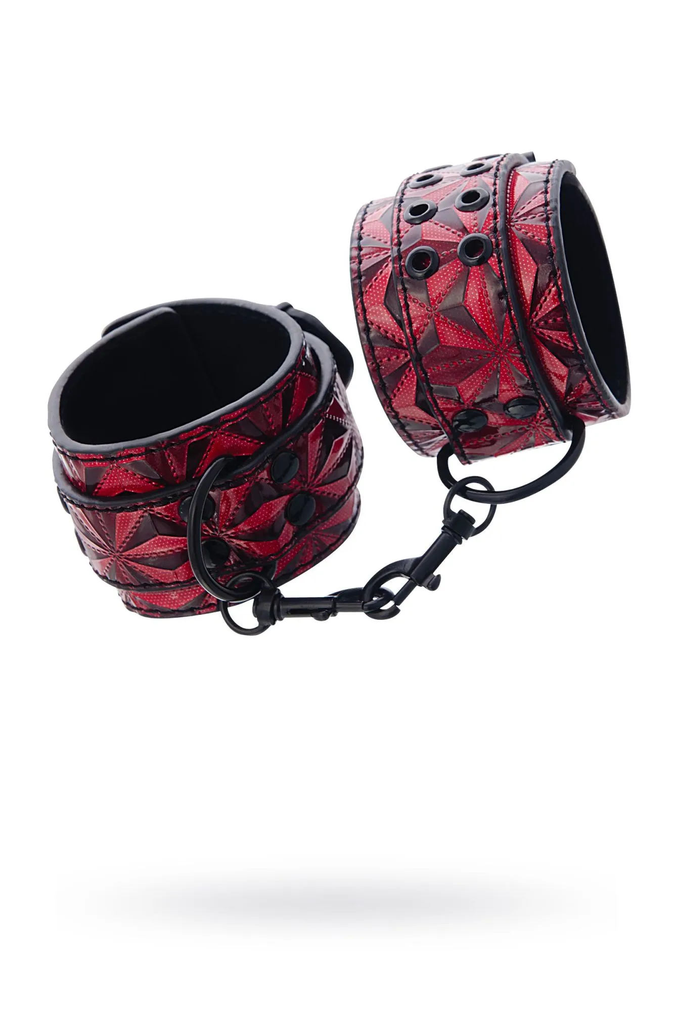 оковы toyfa theatre из материала с 3d эффектом, красные, 27 см в России