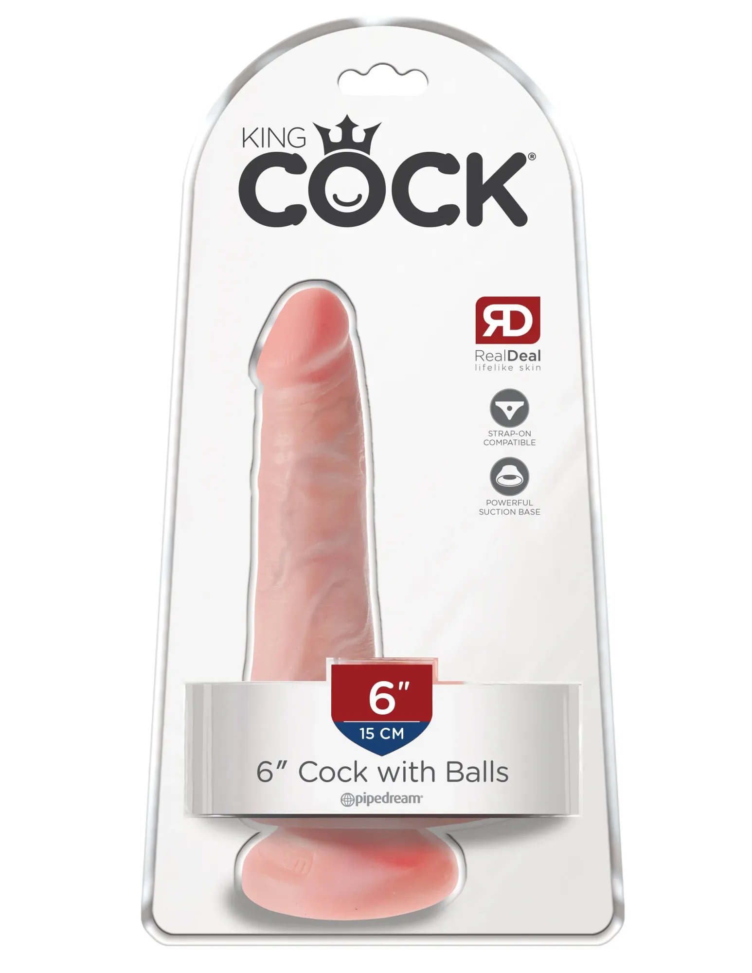 фаллоимитатор king cock 6" cock with balls - flesh pipedream 553121pd в России