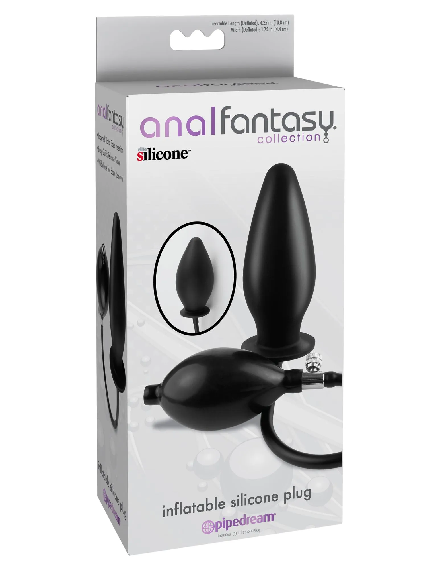 расширяющийся анальный стимулятор inflatable silicone plug pipedream 466823pd в России
