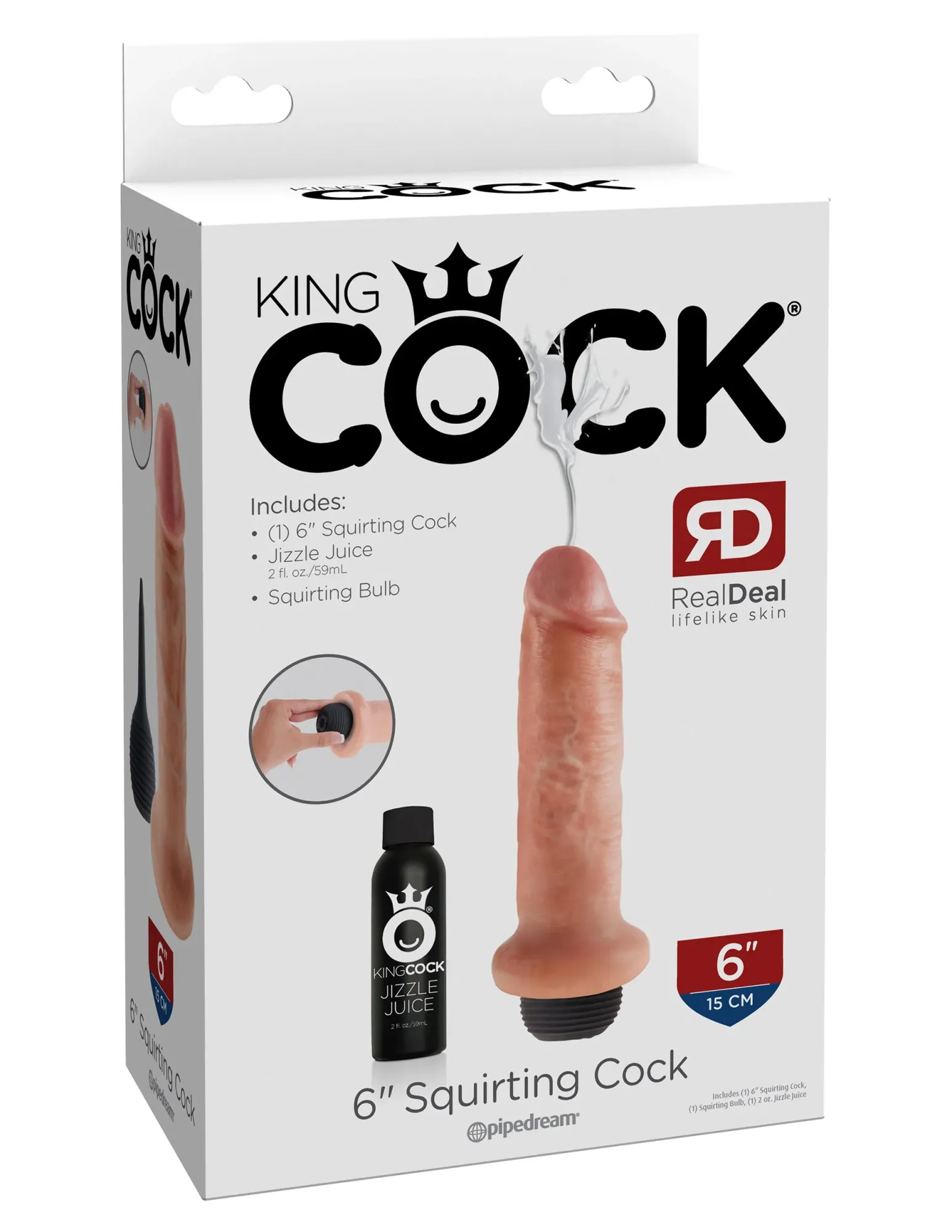 фаллоимитатор с имитацией семяизвержения  king cock 6" squirting pipedream 560621pd в России