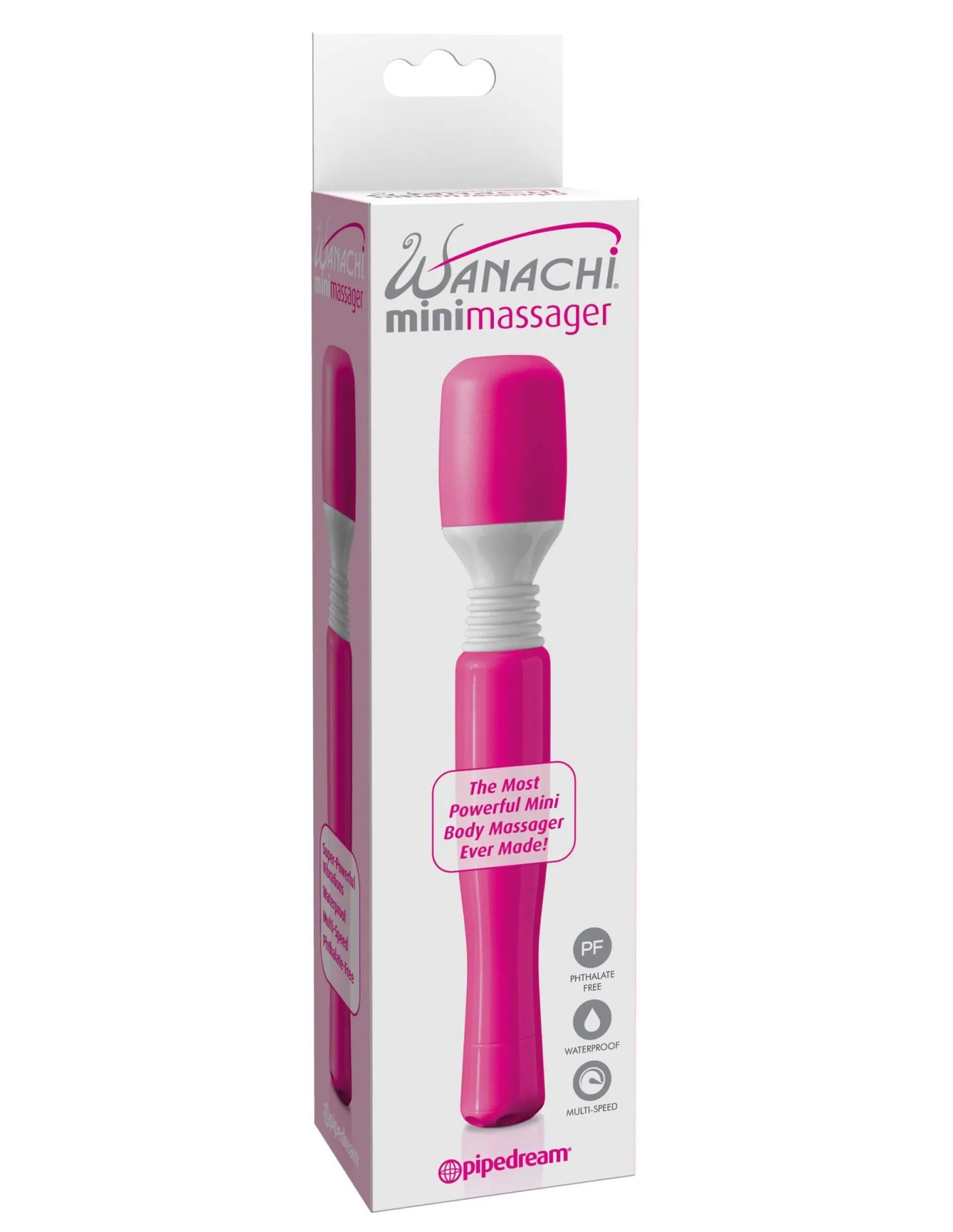 вибратор pipedream mini wanachi massager, розовый в России