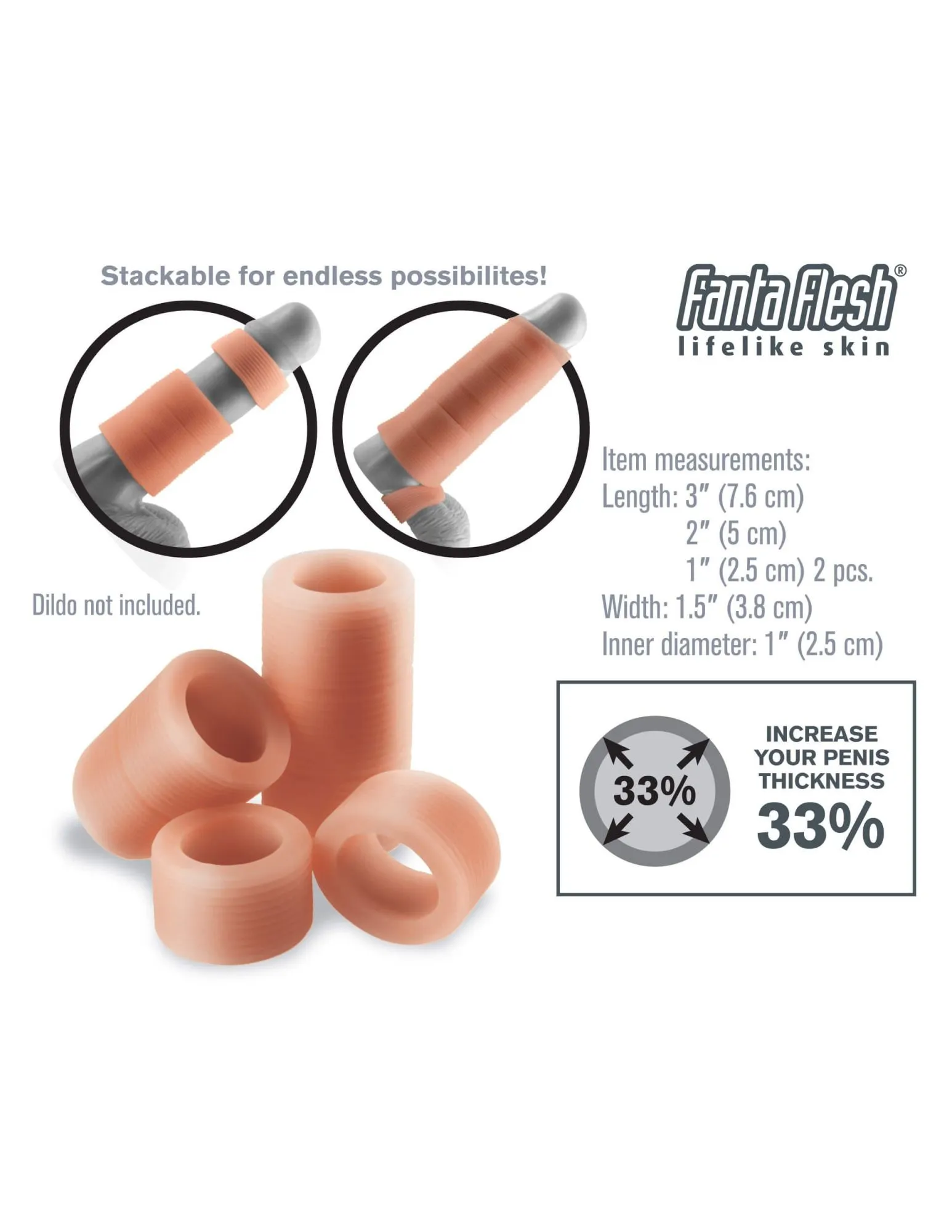 набор из 4 колец-насадок pipedream girth gainer system, для увеличения в России