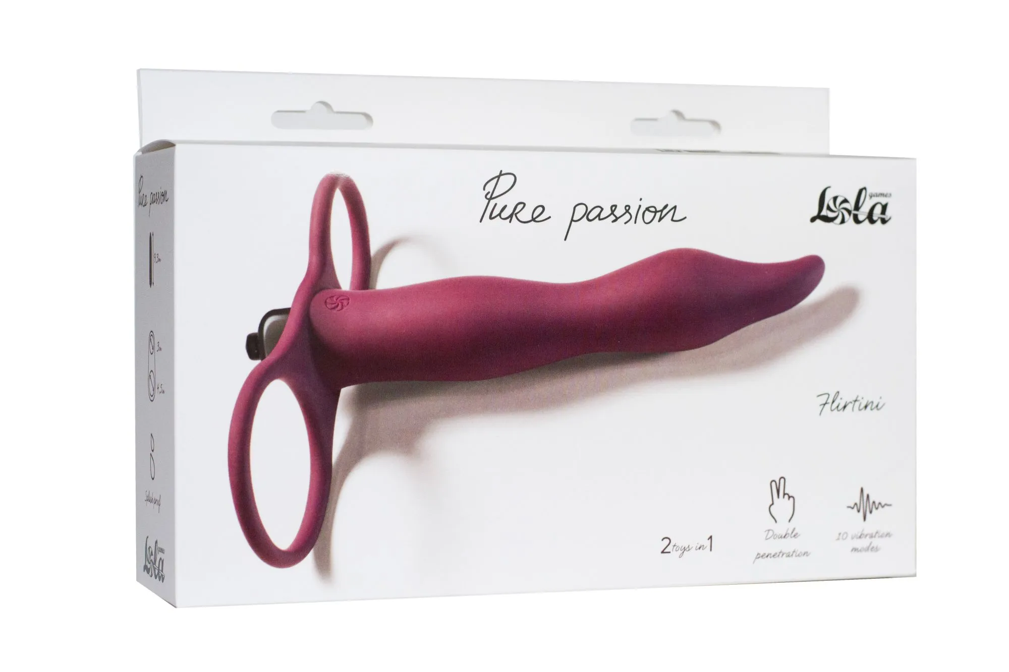 вибронасадка для двойного проникновения pure passion flirtini wine red 1204-02lola в России