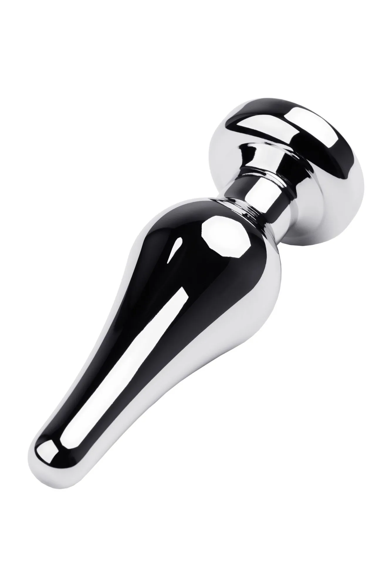 анальная втулка metal by toyfa, металл, серебряная, с кристаллом цвета алмаз, 10 см, ø 3 см, 95 г в России