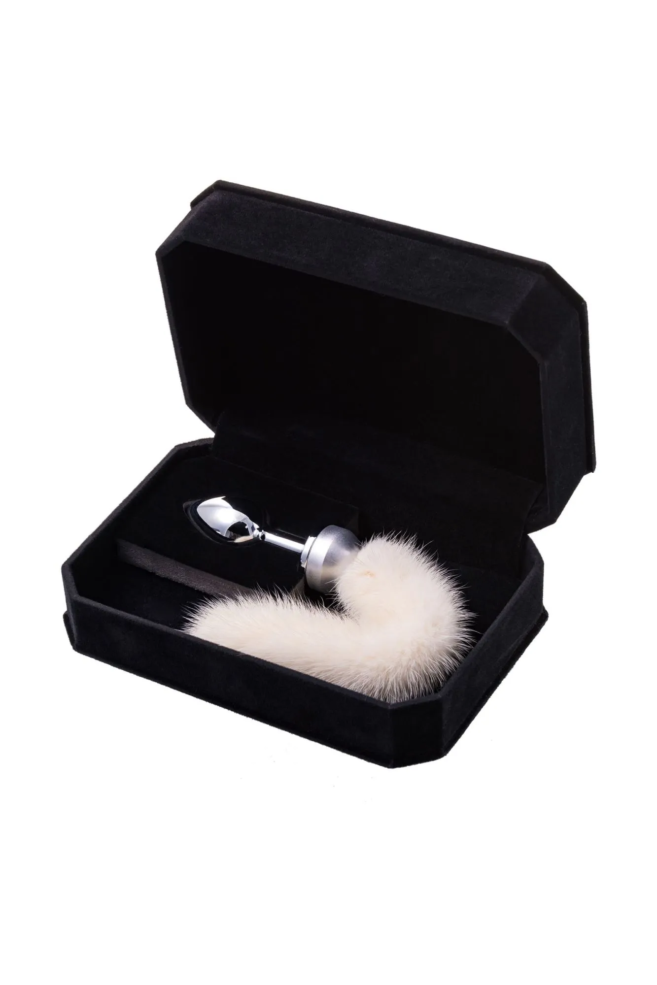 анальная втулка metal by toyfa, металл, серебряная, с белым хвостом, 32 см, ø 2,9 см, 175 г в России