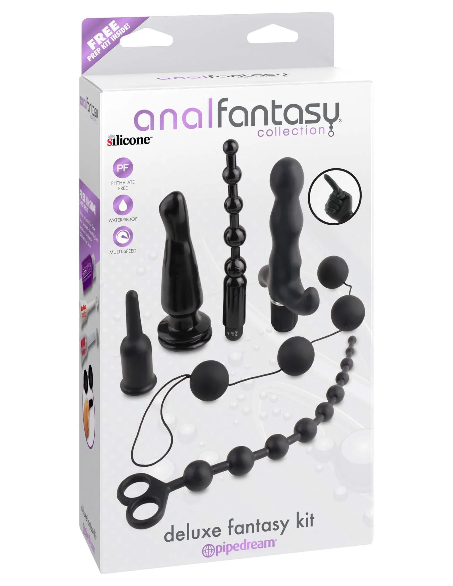 набор анальных игрушек pipedream deluxe fantasy kit, черный в России