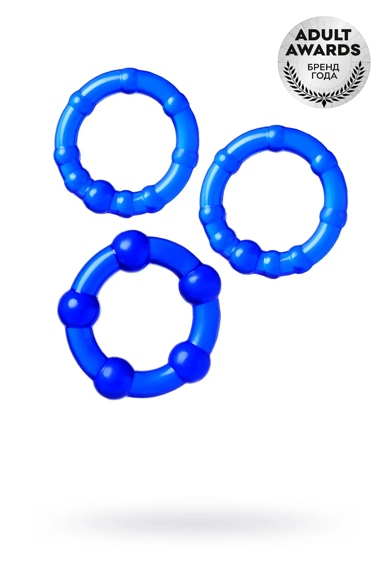 набор колец toyfa a-toys, tpe, синий, ø 3,5/3/2 см в России