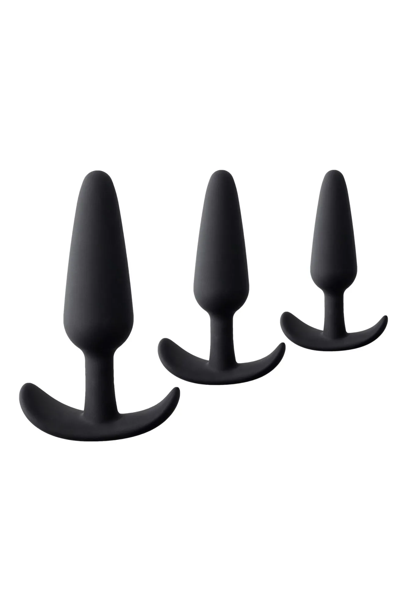 набор анальных втулок toyfa popo pleasure eridani, силикон, черный, 3 шт. в России