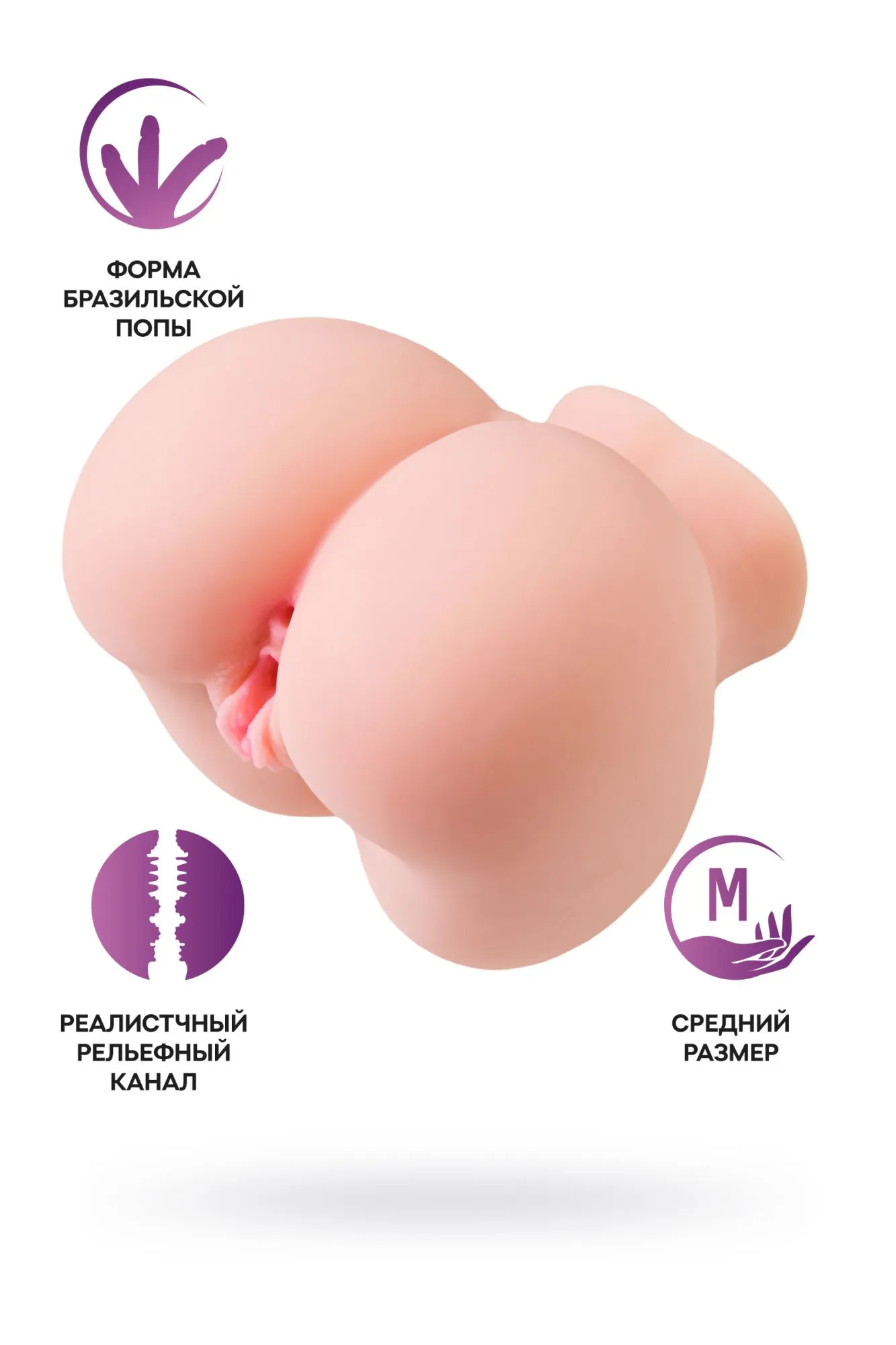 мастурбатор реалистичный juicy pussy giovanna, tpe, телесный, 20 см в России