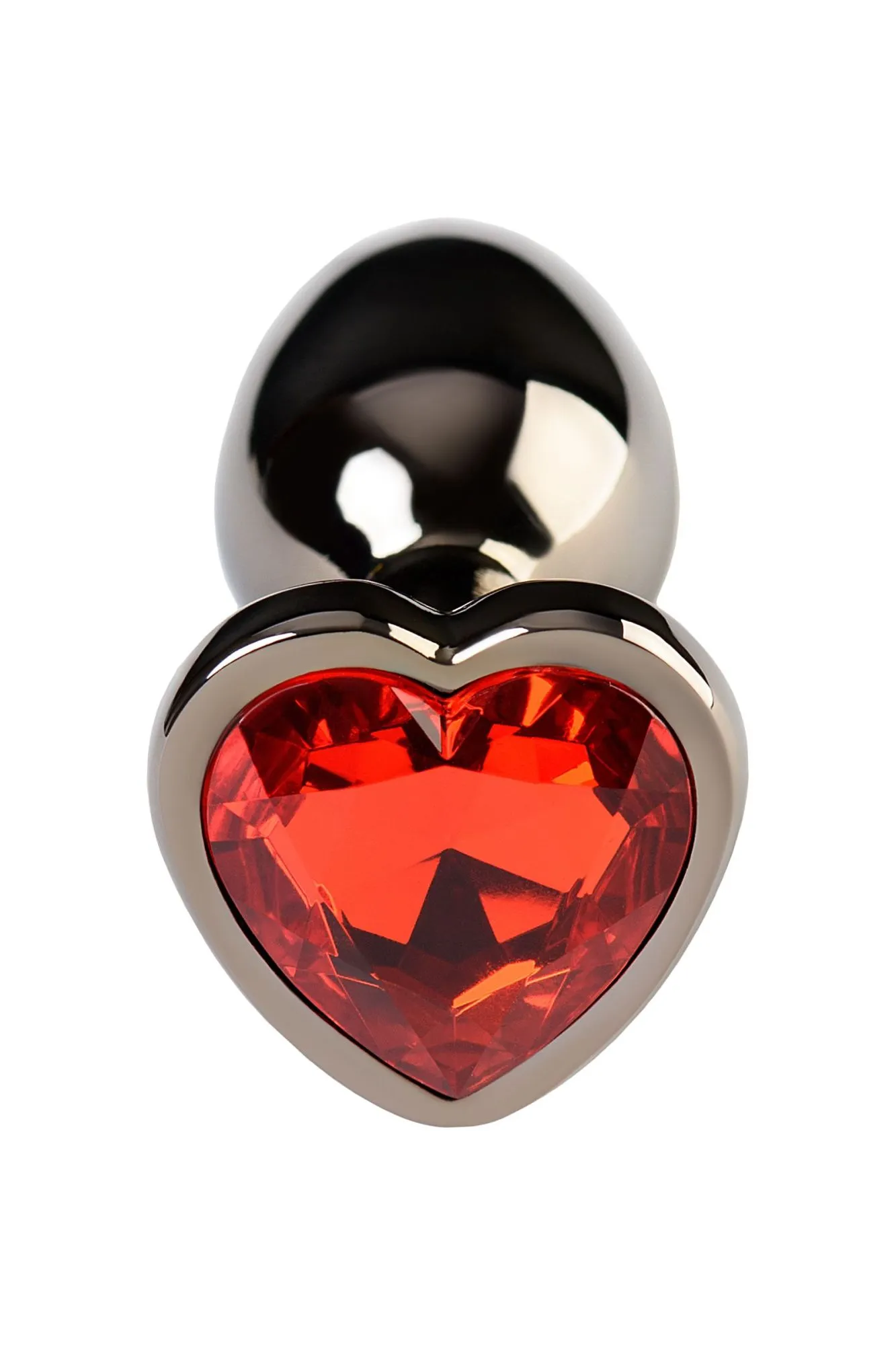 анальная втулка metal by toyfa, металл, серебряная, с красным кристаллом в России