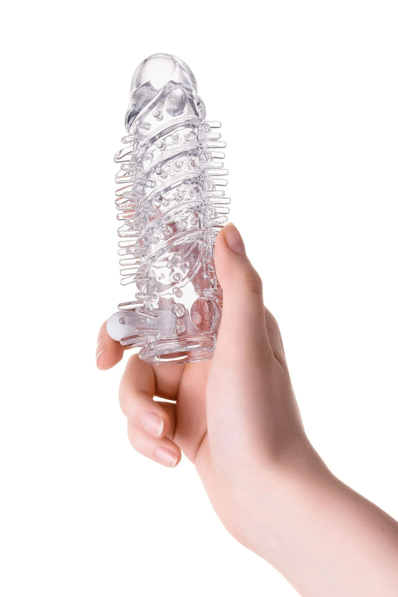 насадка на пенис a-toys by toyfa fril с вибропулей, tpr, прозрачная, 13,4 см в России