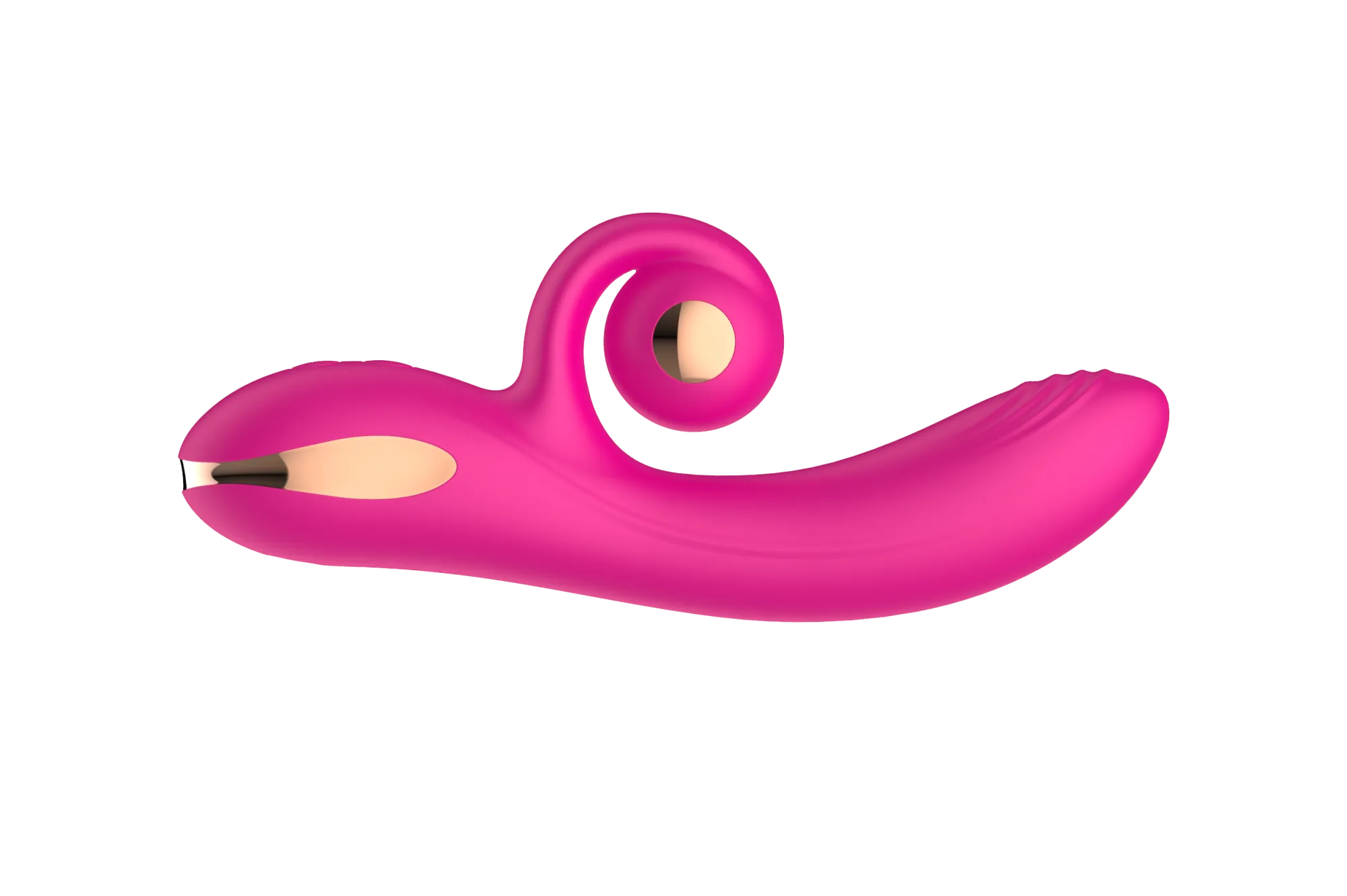 силиконовый вибратор-кролик с функцией вращения sw3052-hot-pink в России