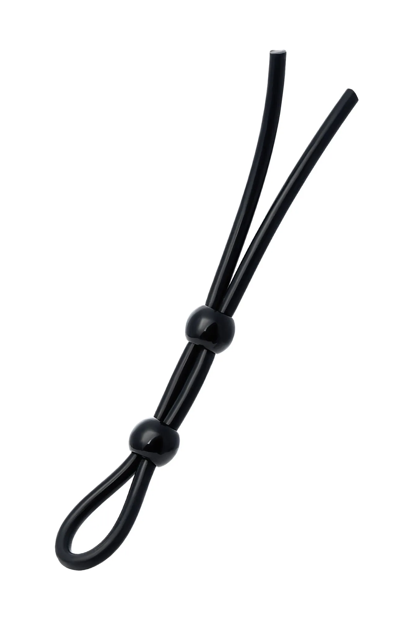 лассо на пенис a-toys by toyfa с двумя бусинами, силикон, черное, 19,5 см в России