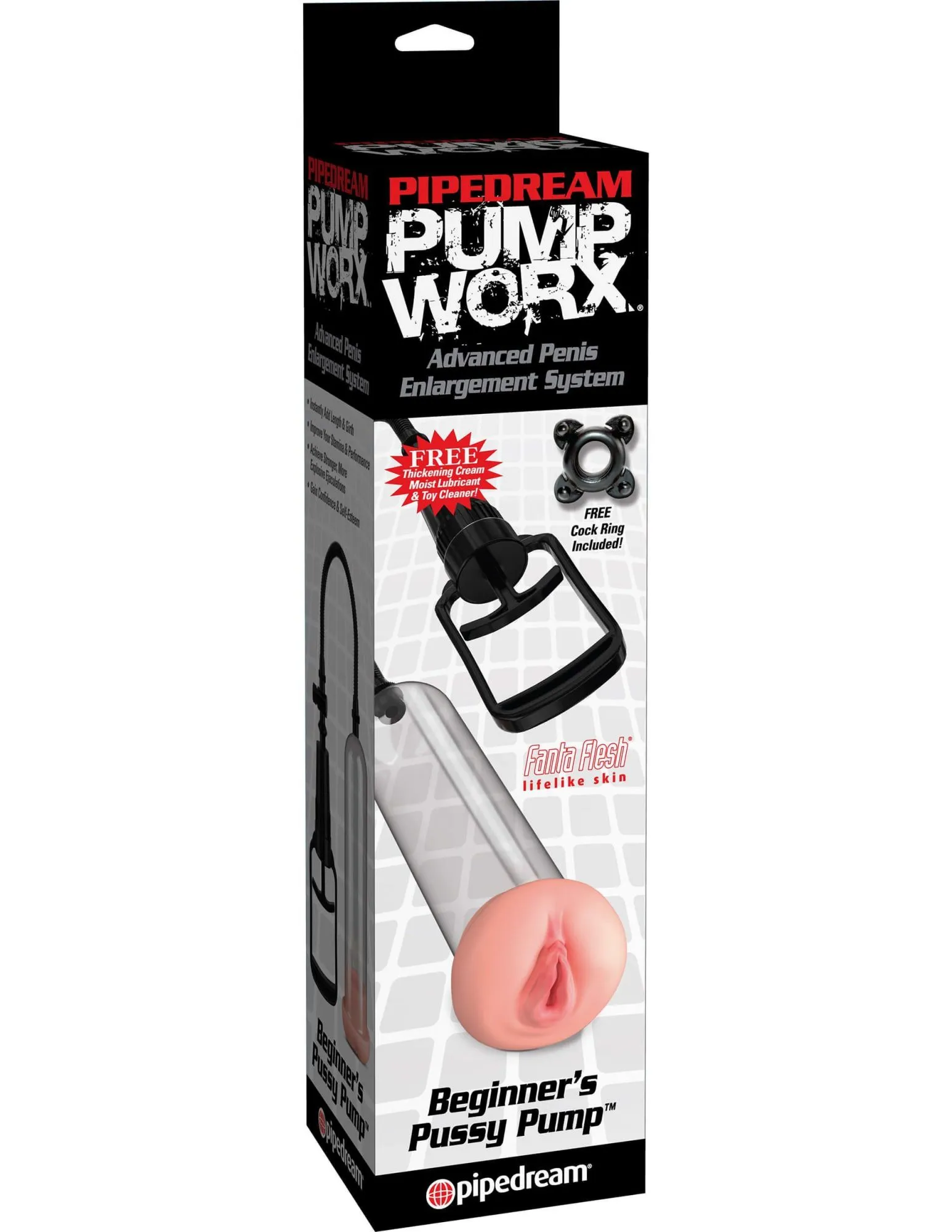 помпа с вагиной pipedream pump worx beginner's pussy pump, прозрачная в России