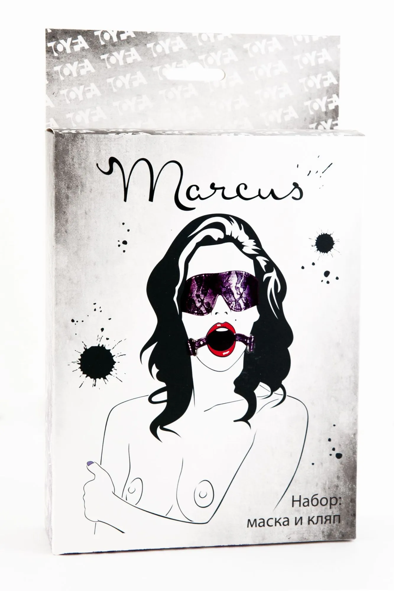 кружевной набор toyfa marcus (маска и кляп), розовый в России