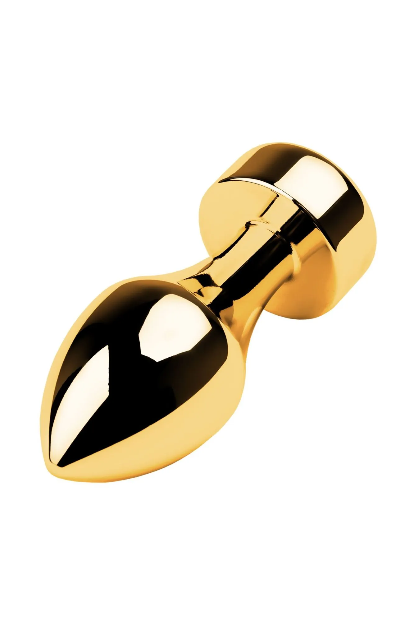 анальная втулка metal by toyfa, металл, золотая, с красным кристаллом в России