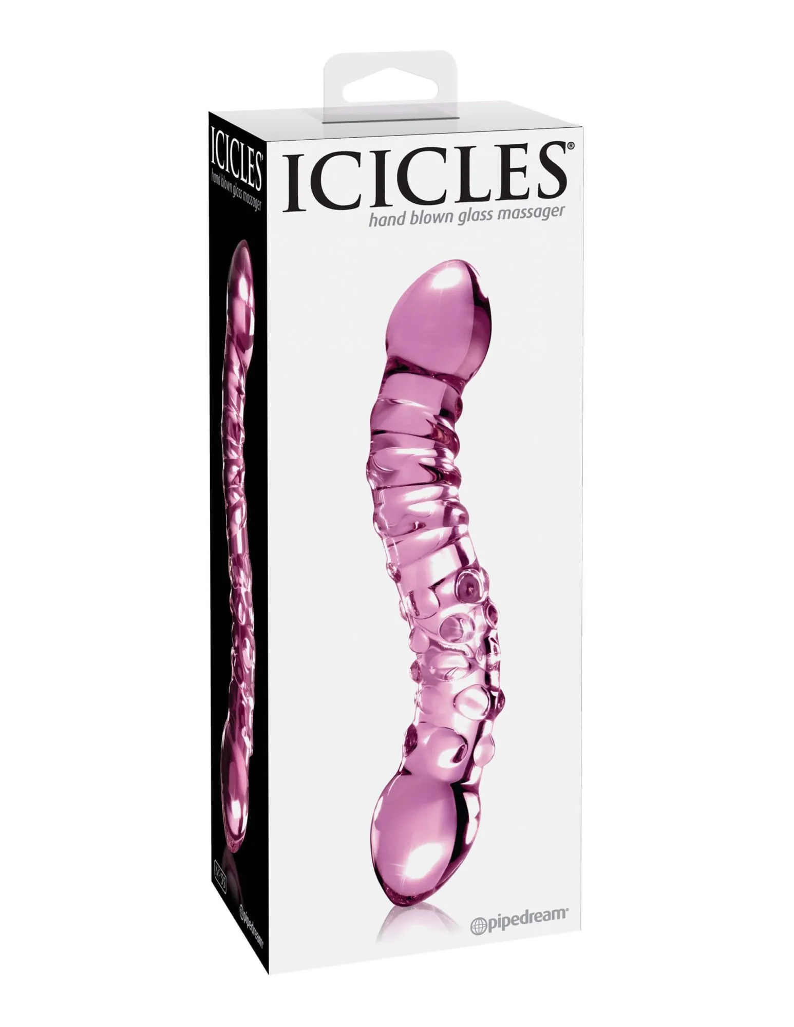 стимулятор стеклянный pipedream icicles no 55, розовый в России