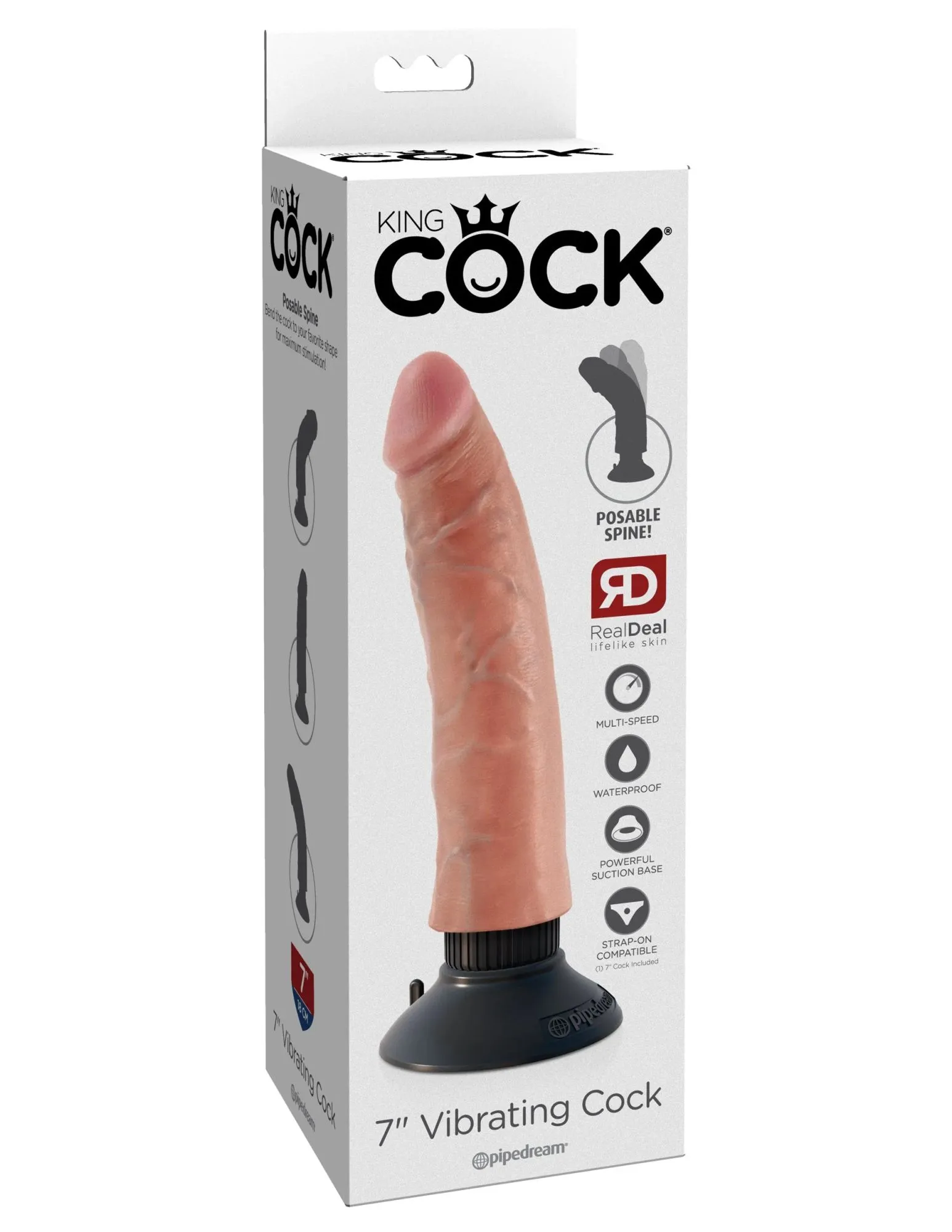 вибратор king cock 7" vibrating cock - flesh pipedream 540221pd в России