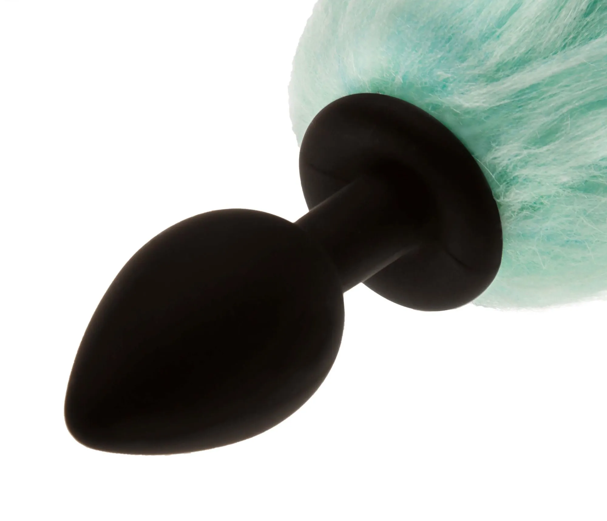 led пробка с длинным хвостом силиконовая, бирюзовая в России