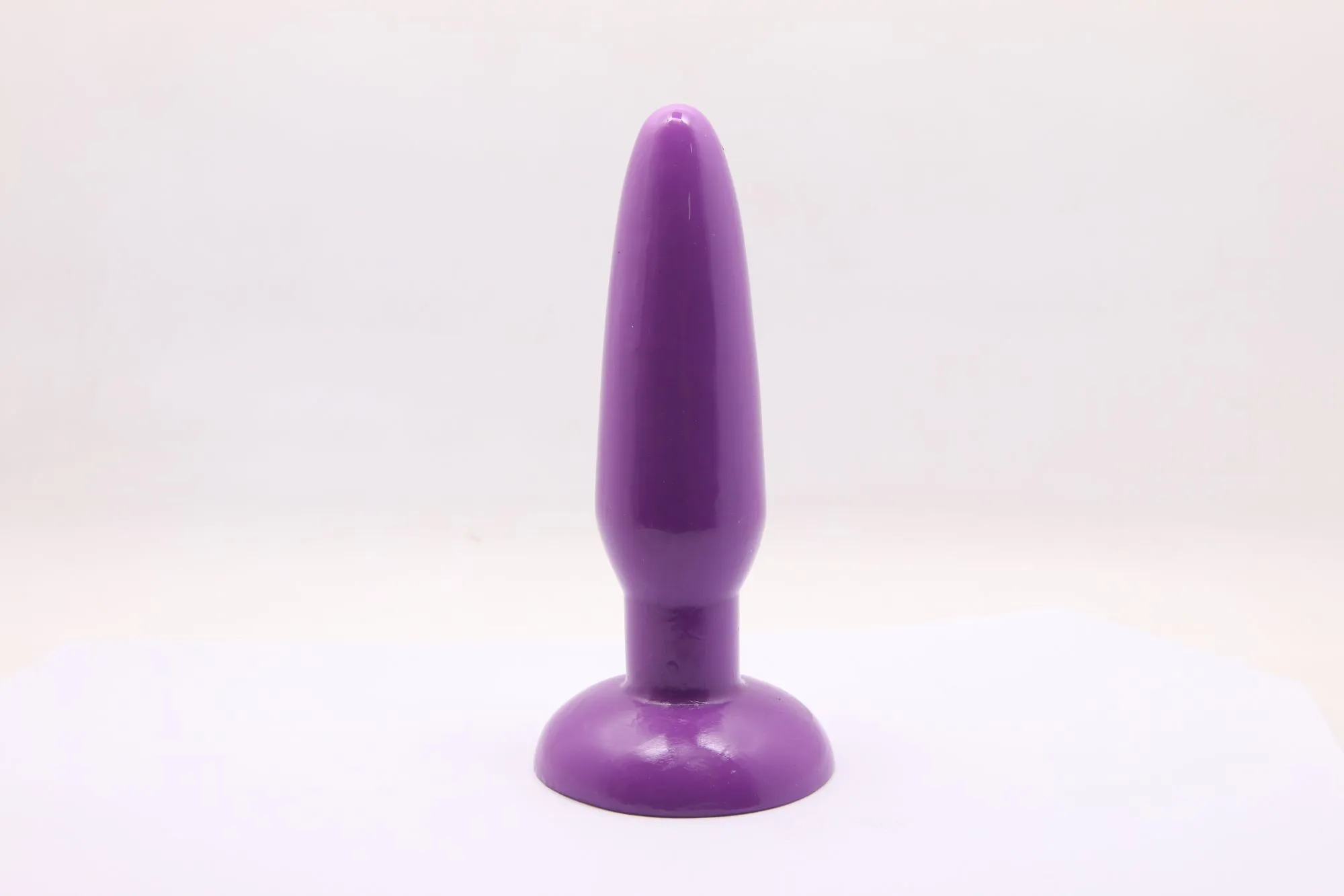 анальная пробка с присоской 3,7 см purple bi-017001r в России