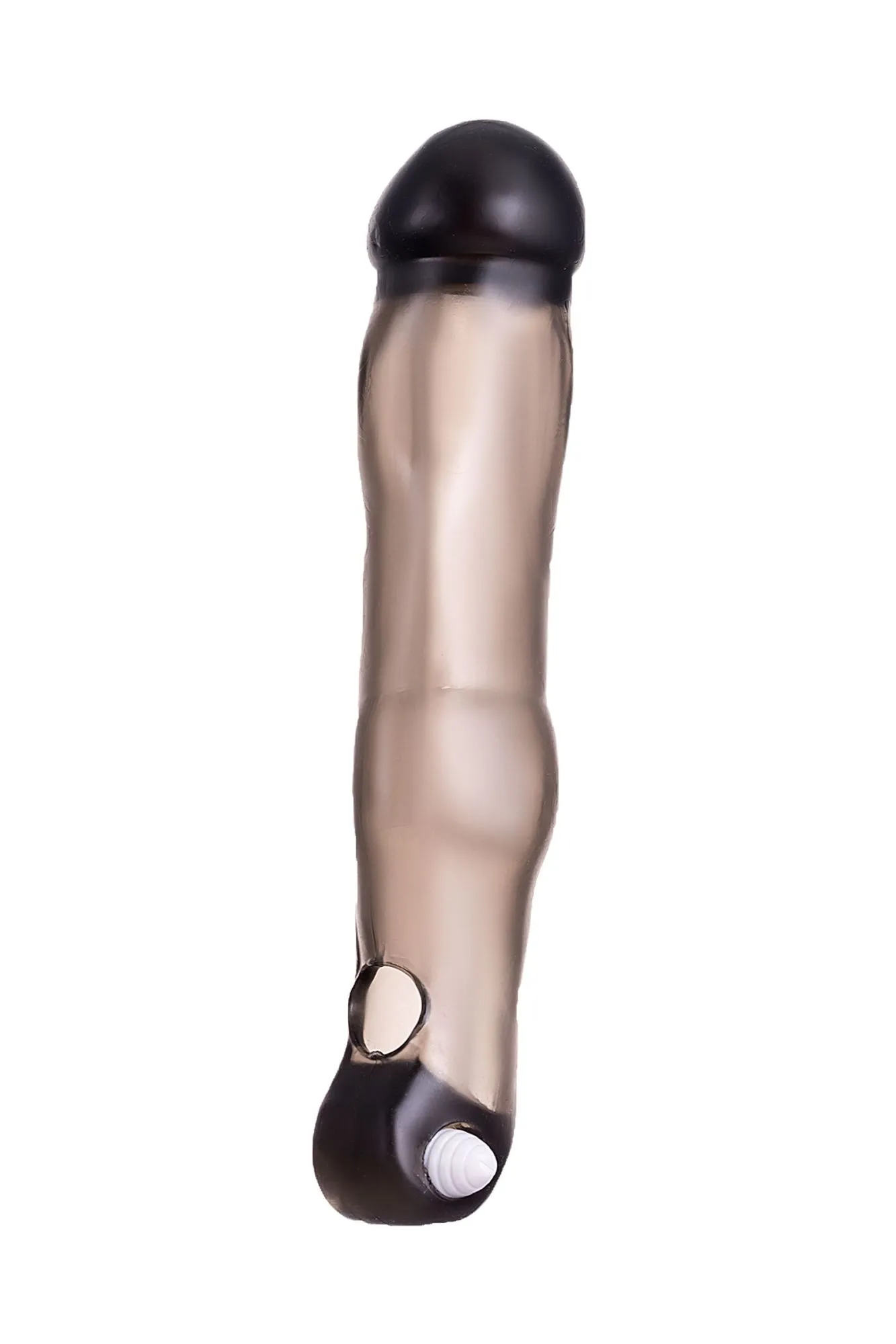 насадка toyfa xlover, для увеличения размера с вибрацией,tpe, черная прозрачная, 19,4 см в России