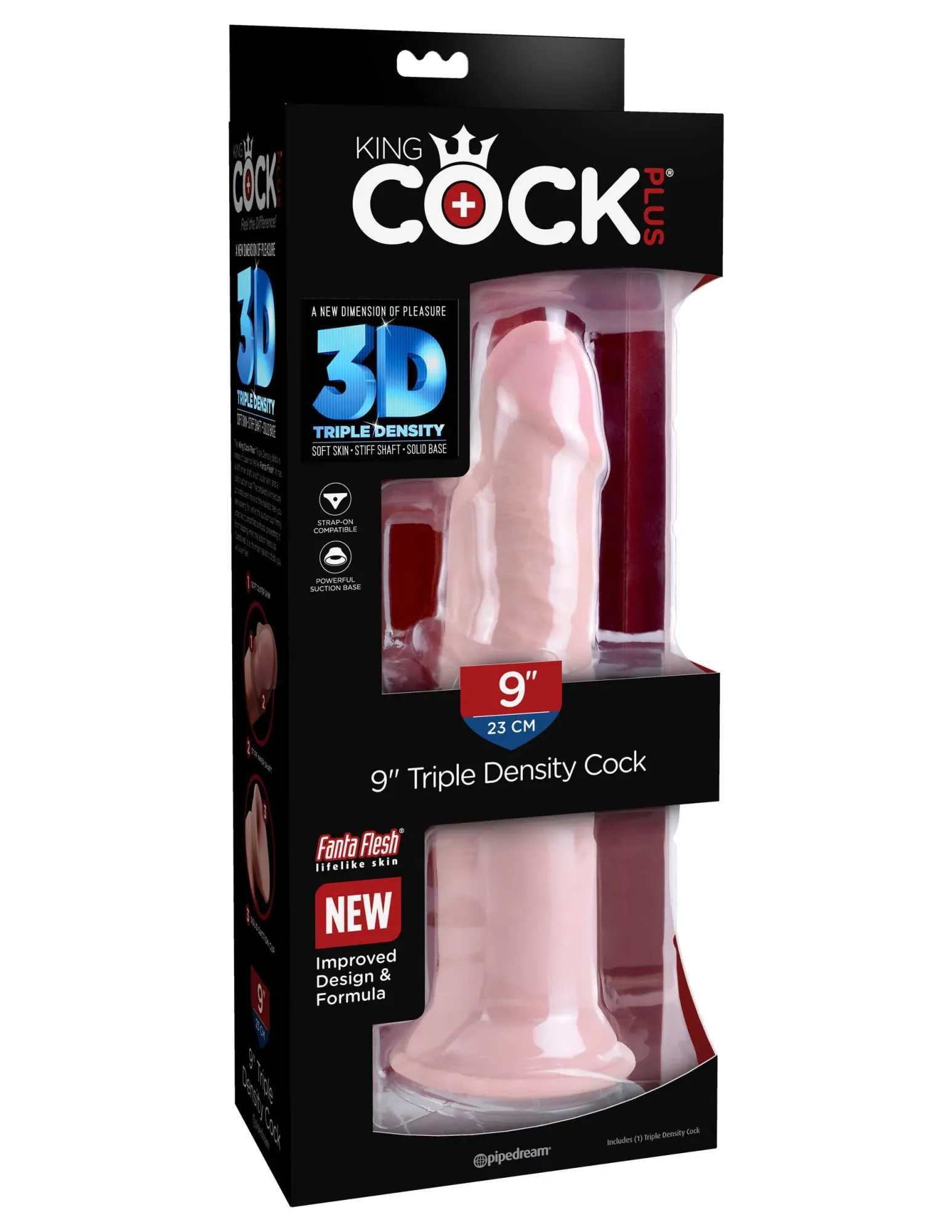 фаллоимитатор king cock plus 9" triple density cock - flesh pipedream 571621pd в России