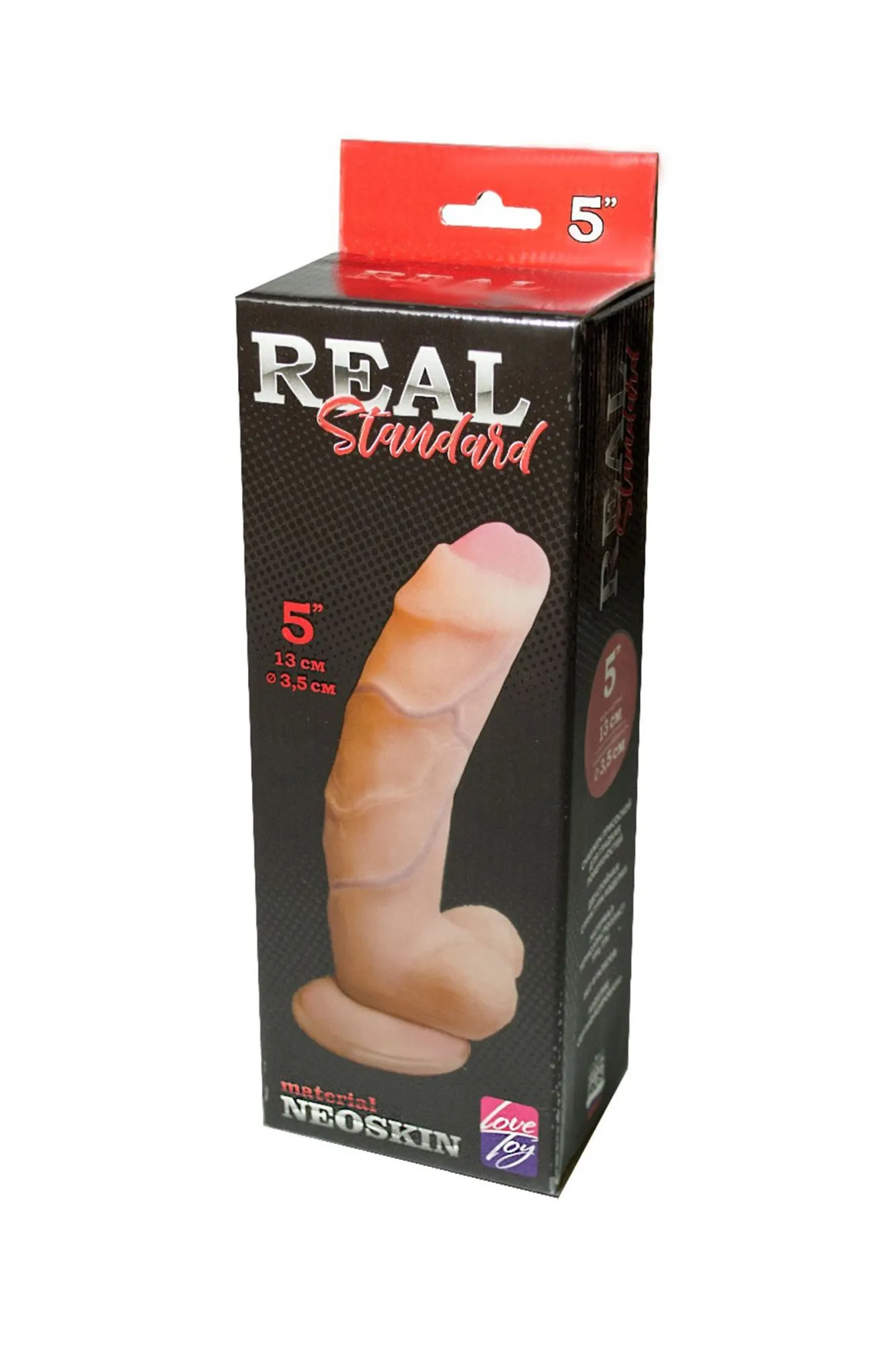 фаллоимитатор неоскин на присоске real standard lovetoy, tpr, телесный, 18 см в России