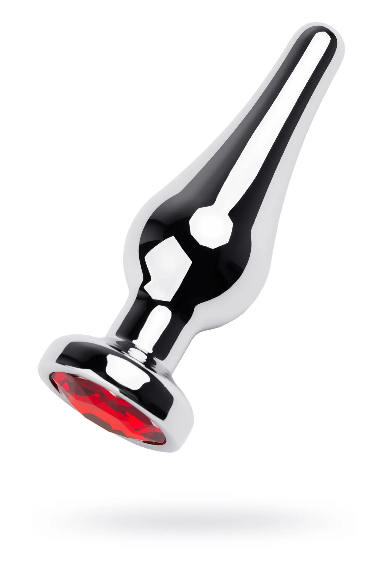 анальная втулка metal by toyfa, металл, серебряная, с красным кристаллом в России