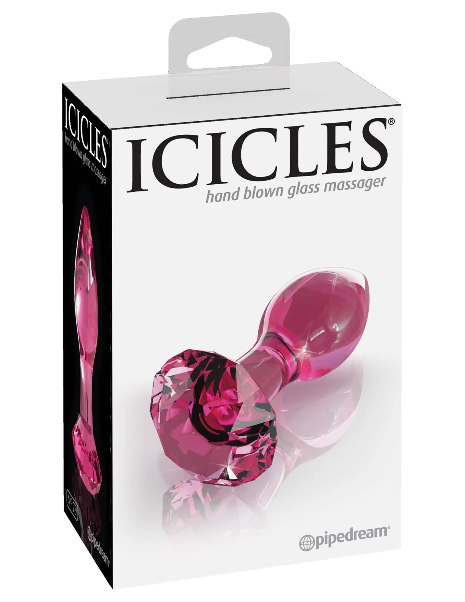 анальная пробка стеклянная pipedream icicles no 79, розовая в России