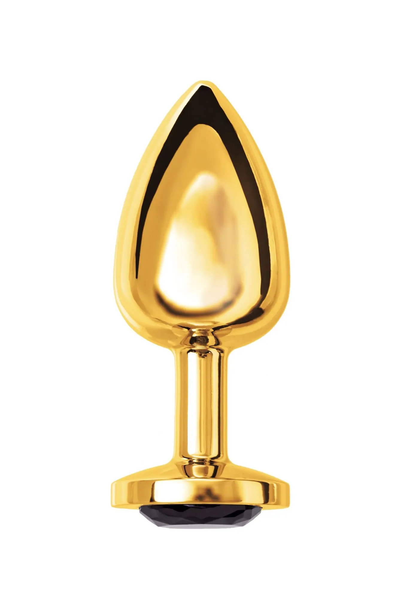 анальная втулка metal by toyfa, металл, золотая, с черным кристаллом в России