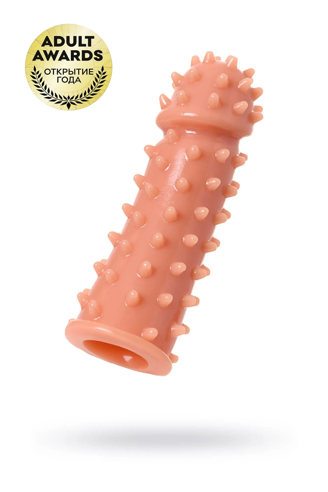 насадка kokos реалистичная с дополнительной стимуляцией, tpe, телесная, 12.7 см в России