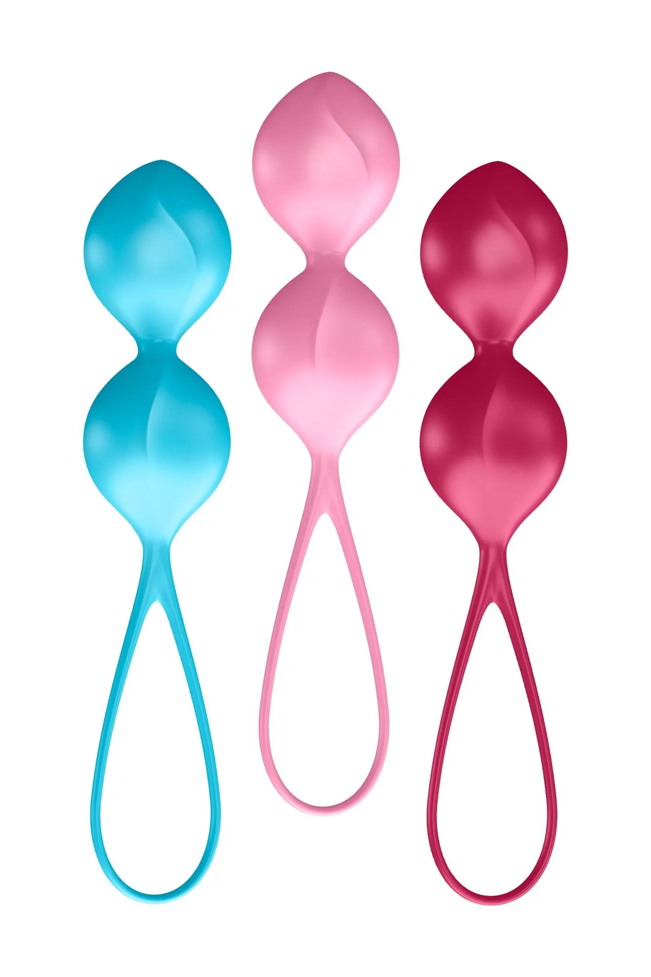 набор вагинальных шариков satisfyer  balls c03 double, силикон, ассорти, ø 3 см. в России