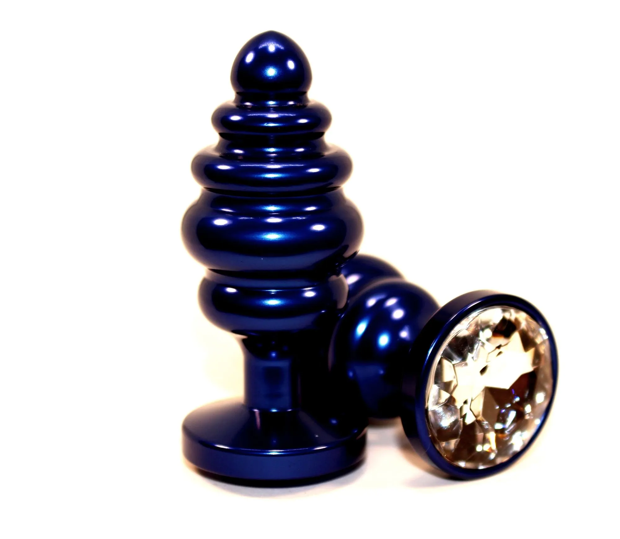 пробка металл 7,3х2,9см фигурная синяя прозрачный страз 47428-4mm в России