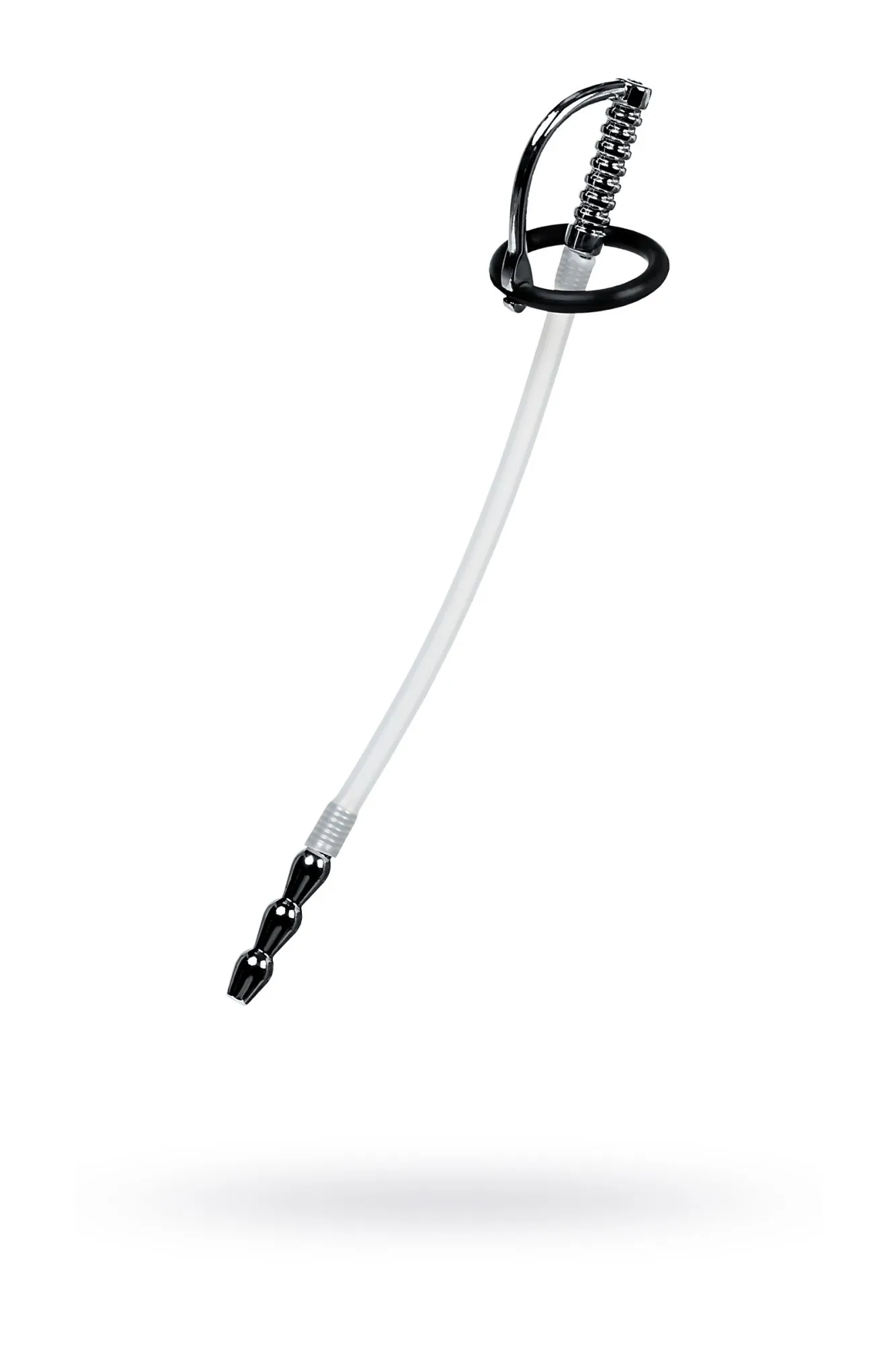 уретральный катетер metal by toyfa, со сменными фиксирующими кольцами, силикон, серебряный в России