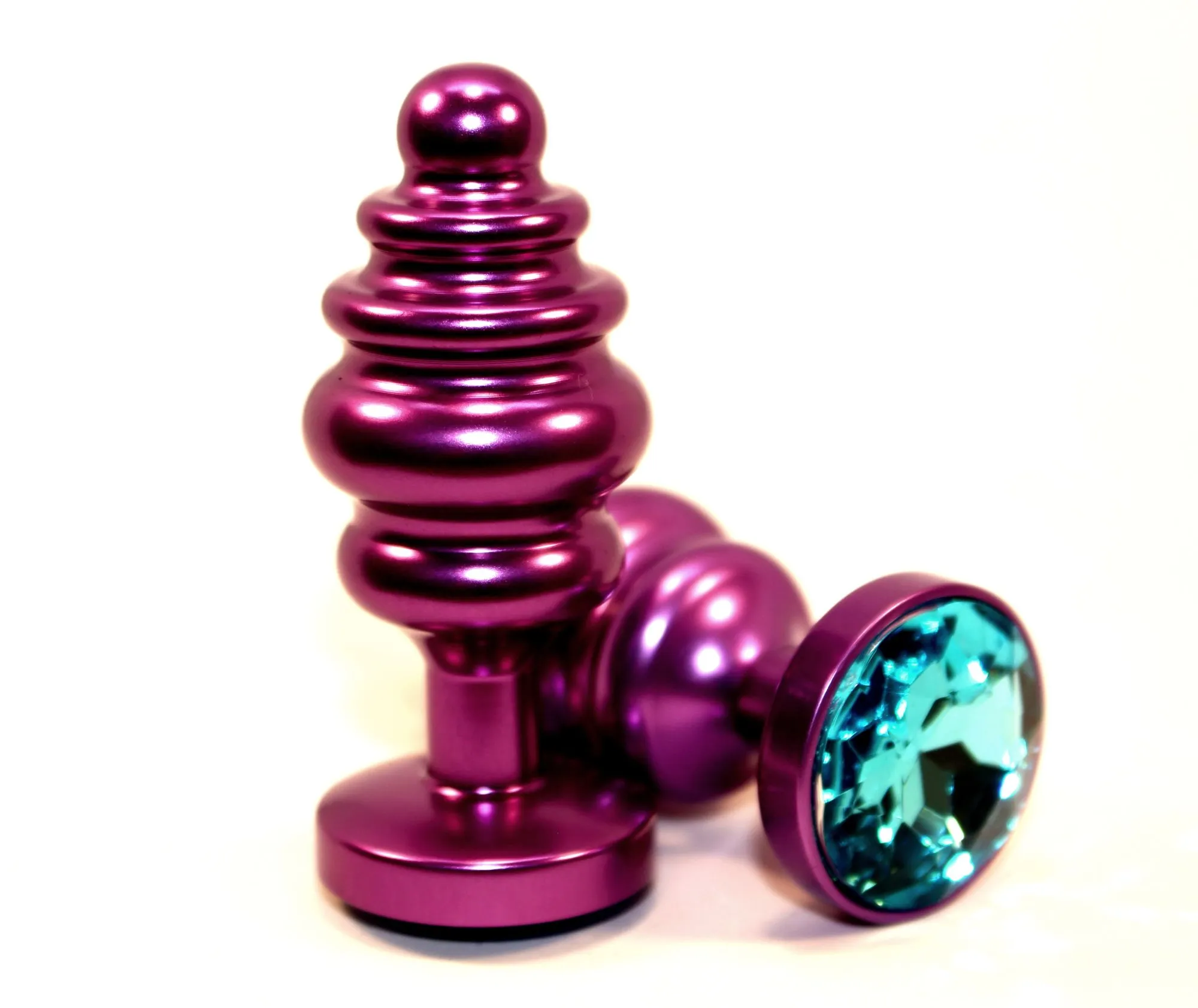 пробка металл 7,3х2,9см фигурная фиолетовая голубой страз 47429-1mm в России