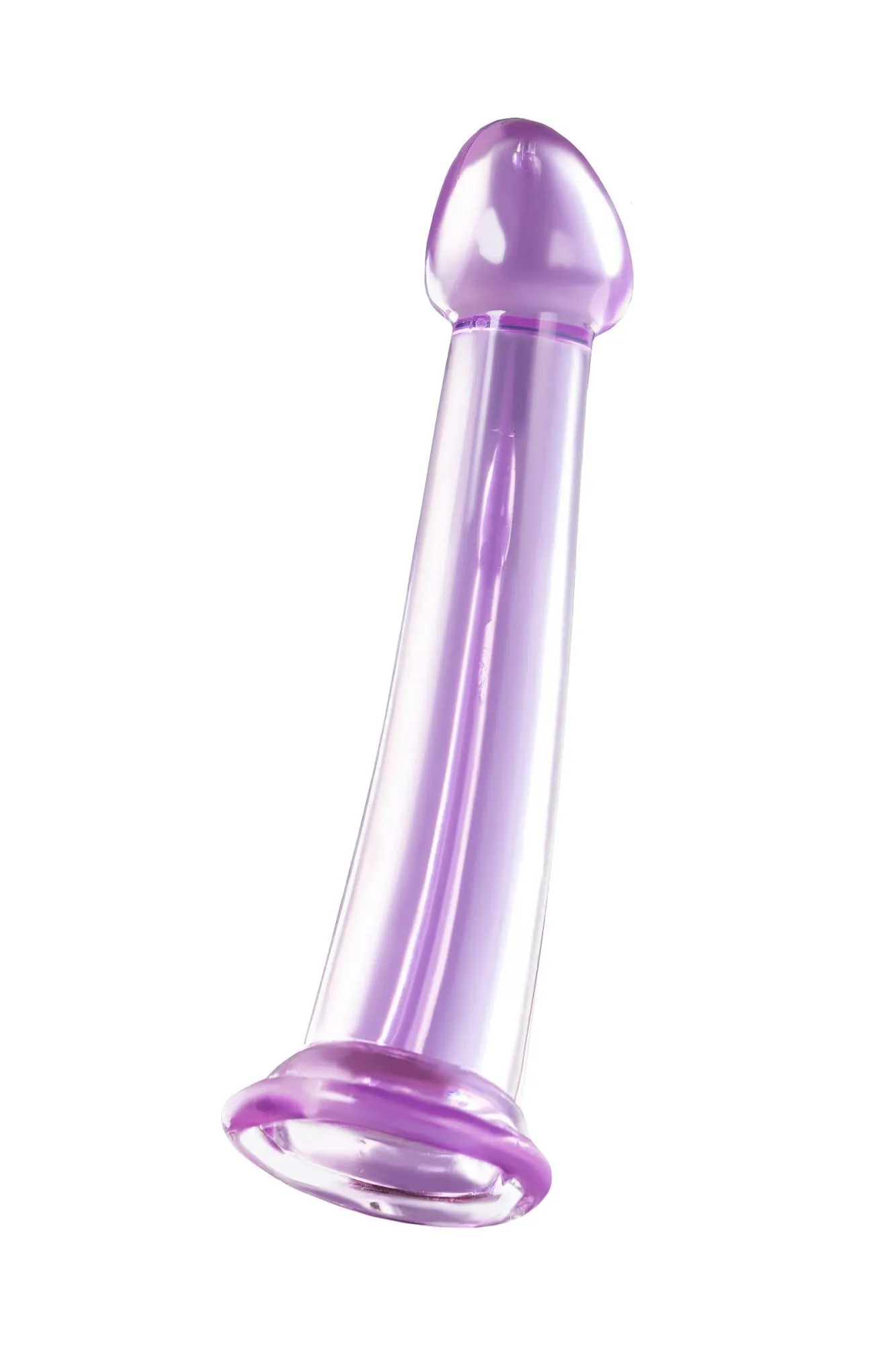 нереалистичный фаллоимитатор jelly dildo m toyfa basic, tpe, фиолетовый, 18 см в России