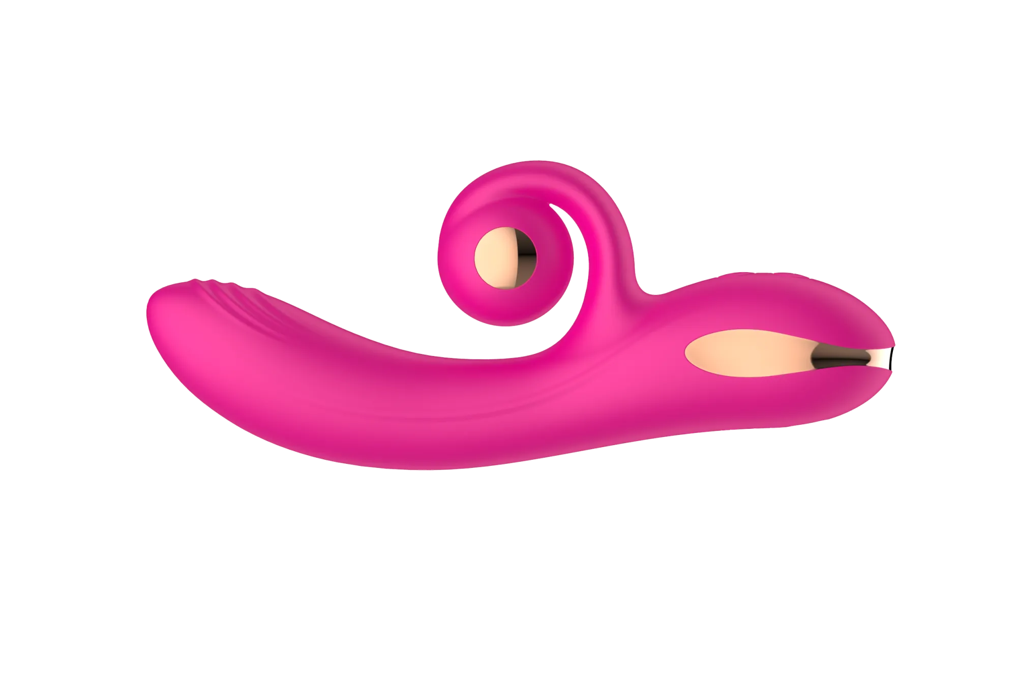 силиконовый вибратор-кролик с функцией вращения sw3052-hot-pink в России