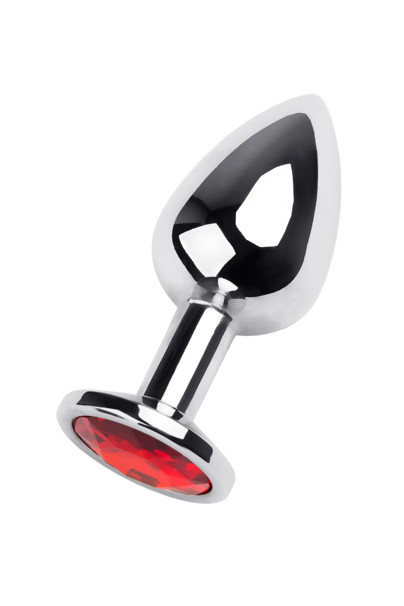 анальная втулка metal by toyfa, металл, серебряная, с красным кристаллом, 8 см, ø 3,5 см, 265 г в России