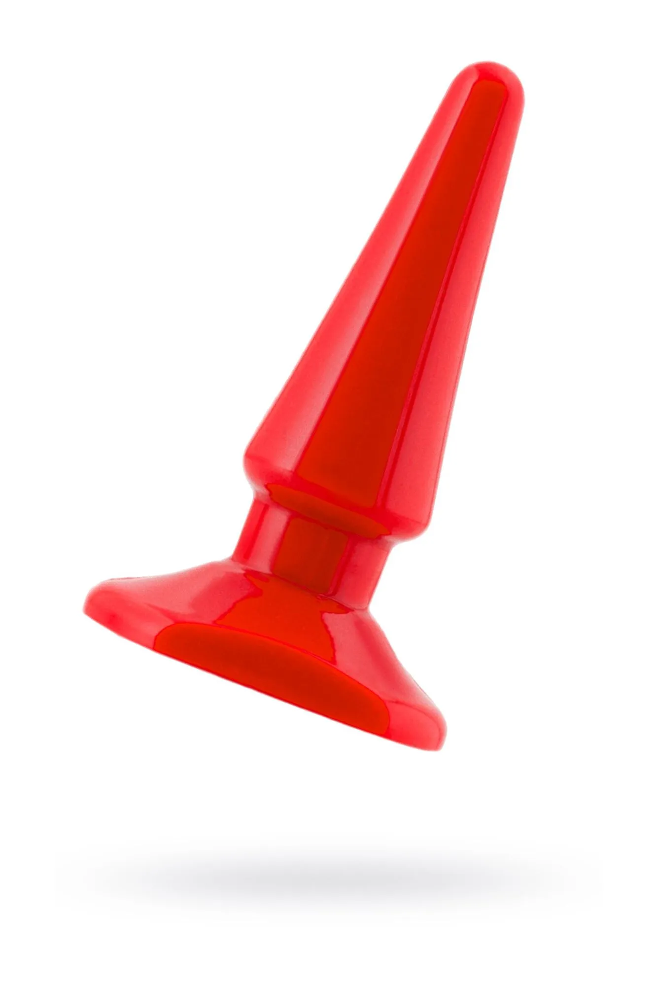 анальная втулка black & red by toyfa, пвх, красная, 10 см, ø 3 см в России