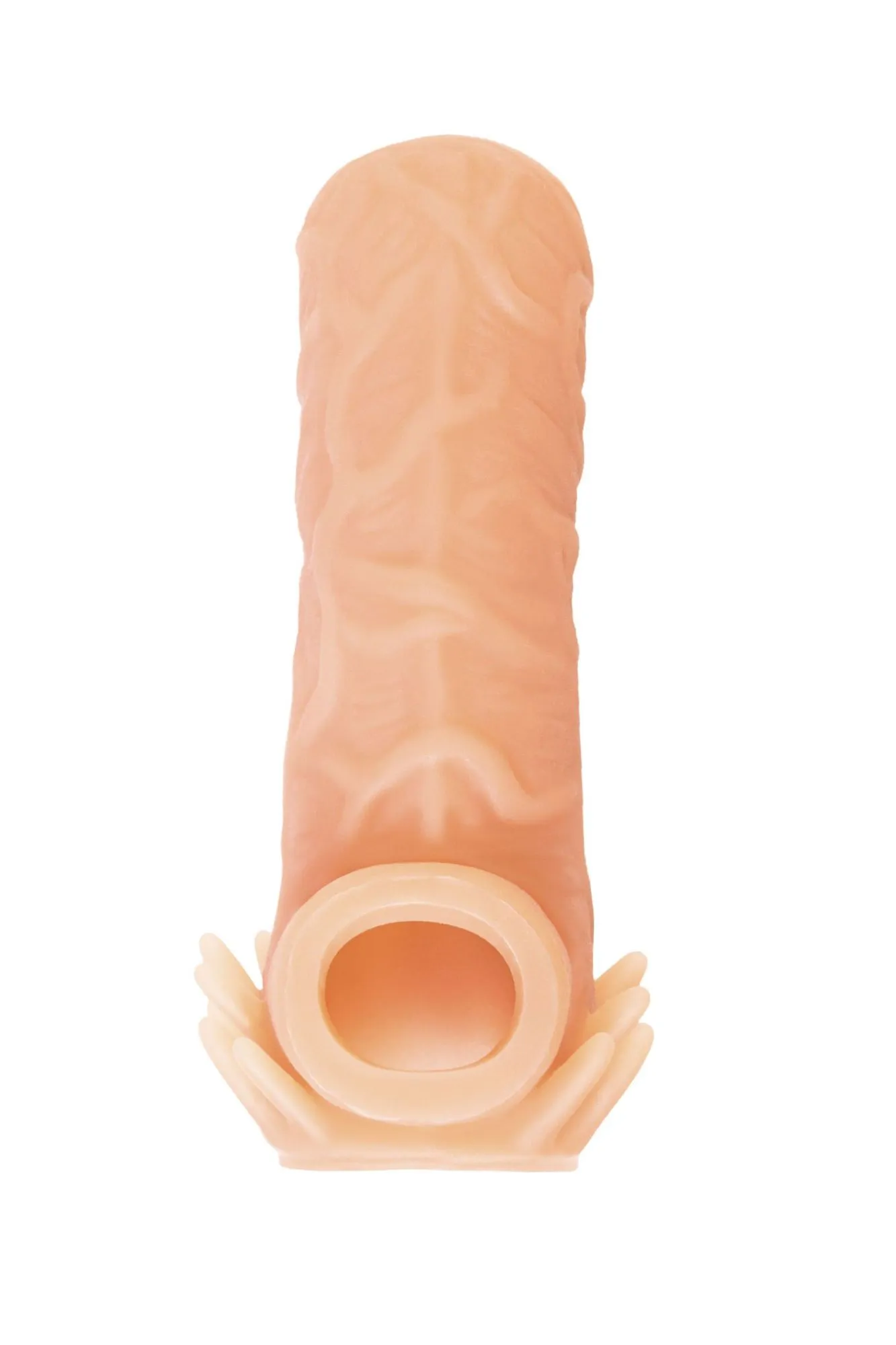 насадка kokos реалистичная с дополнительной стимуляцией, tpe, телесная, 14 см в России