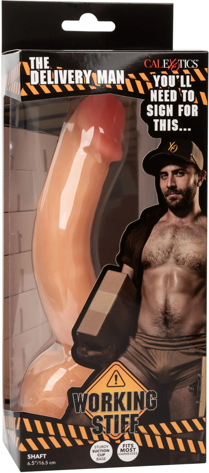 реалистичный изогнутый фаллоимитатор working stiff the delivery man в России