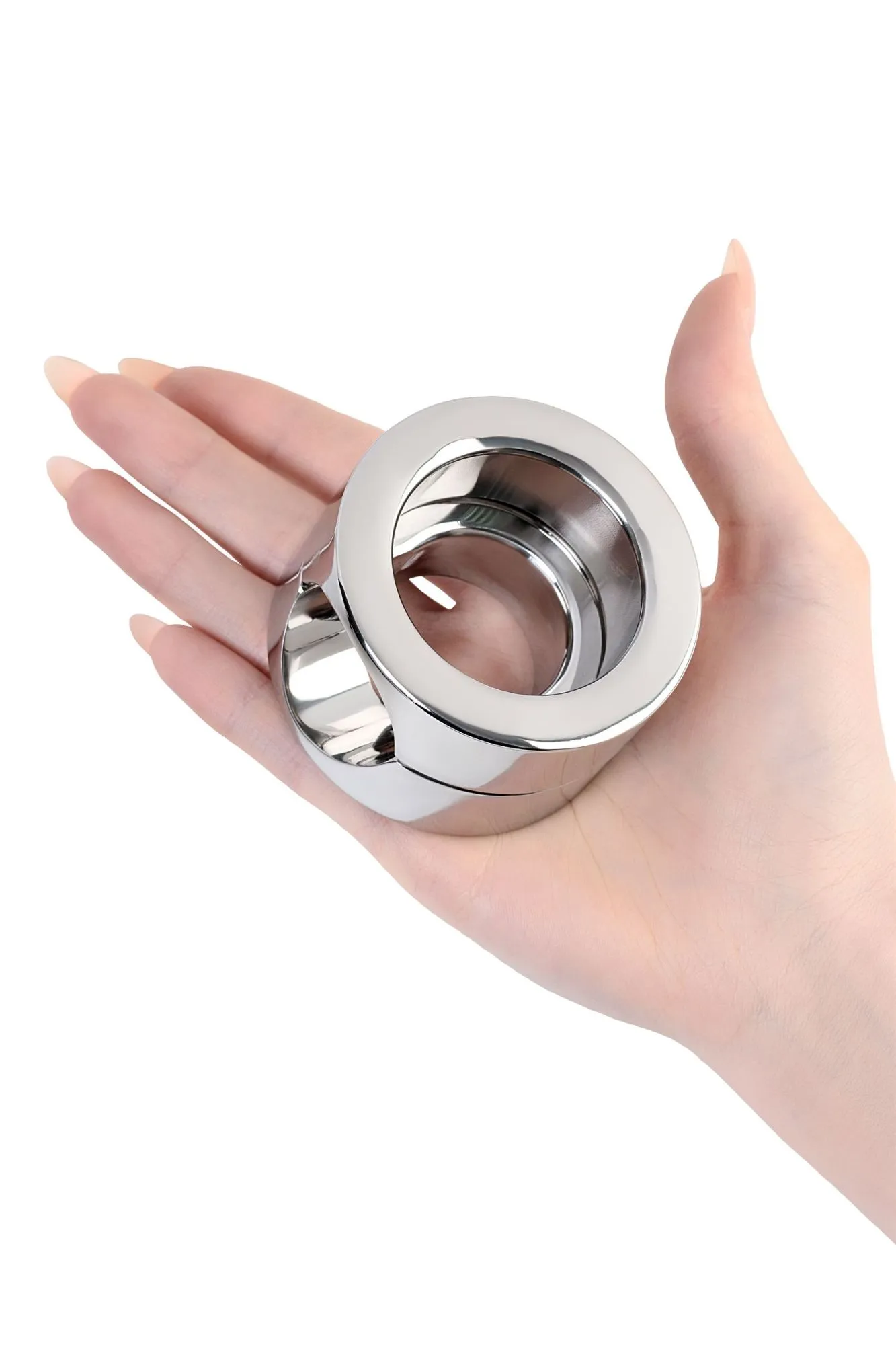 утяжелитель на пенис и мошонку toyfa metal, серебряный в России