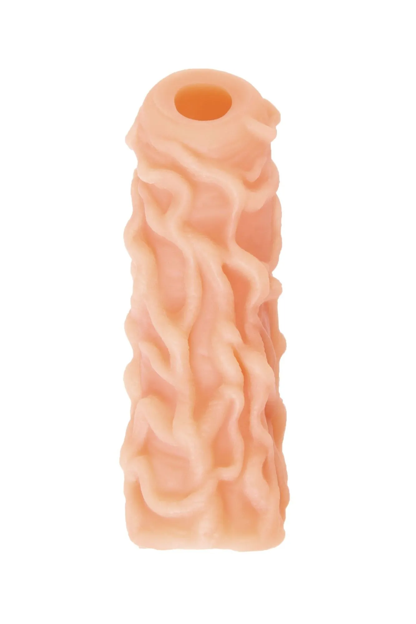 насадка kokos реалистичная с дополнительной стимуляцией, tpe, телесная, 12 см в России