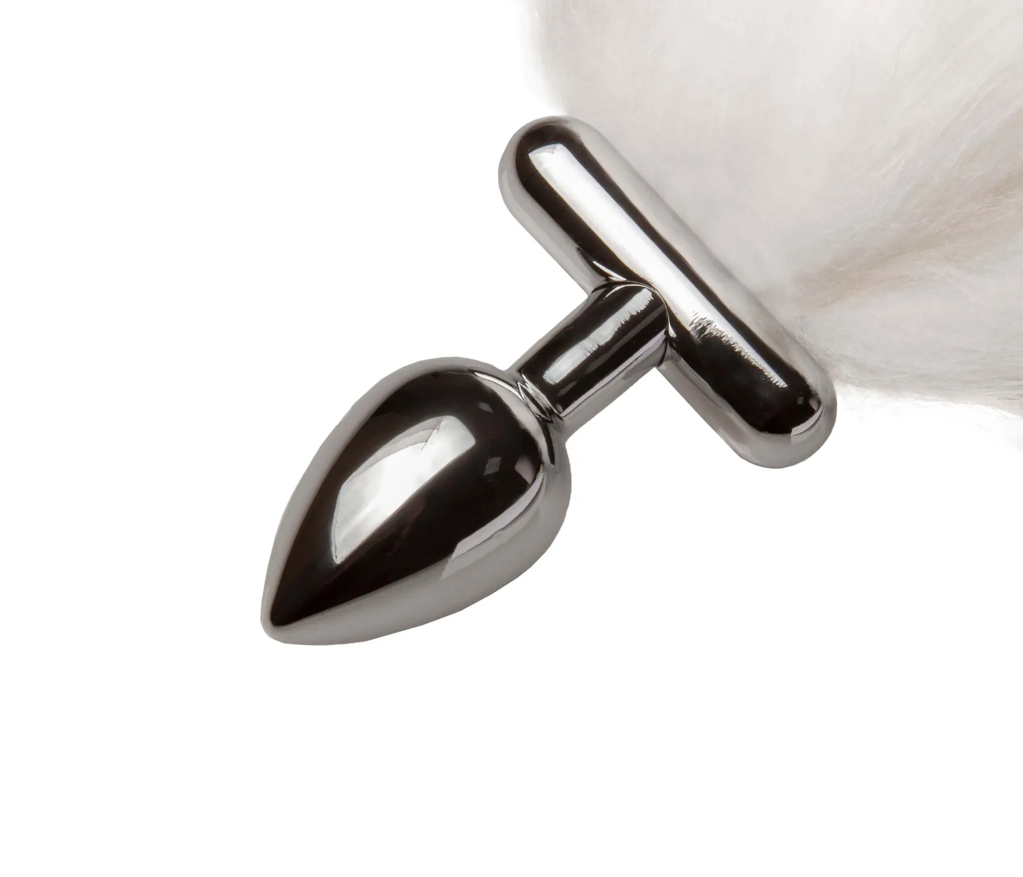 led пробка c длинным хвостом металлическая, белая в России