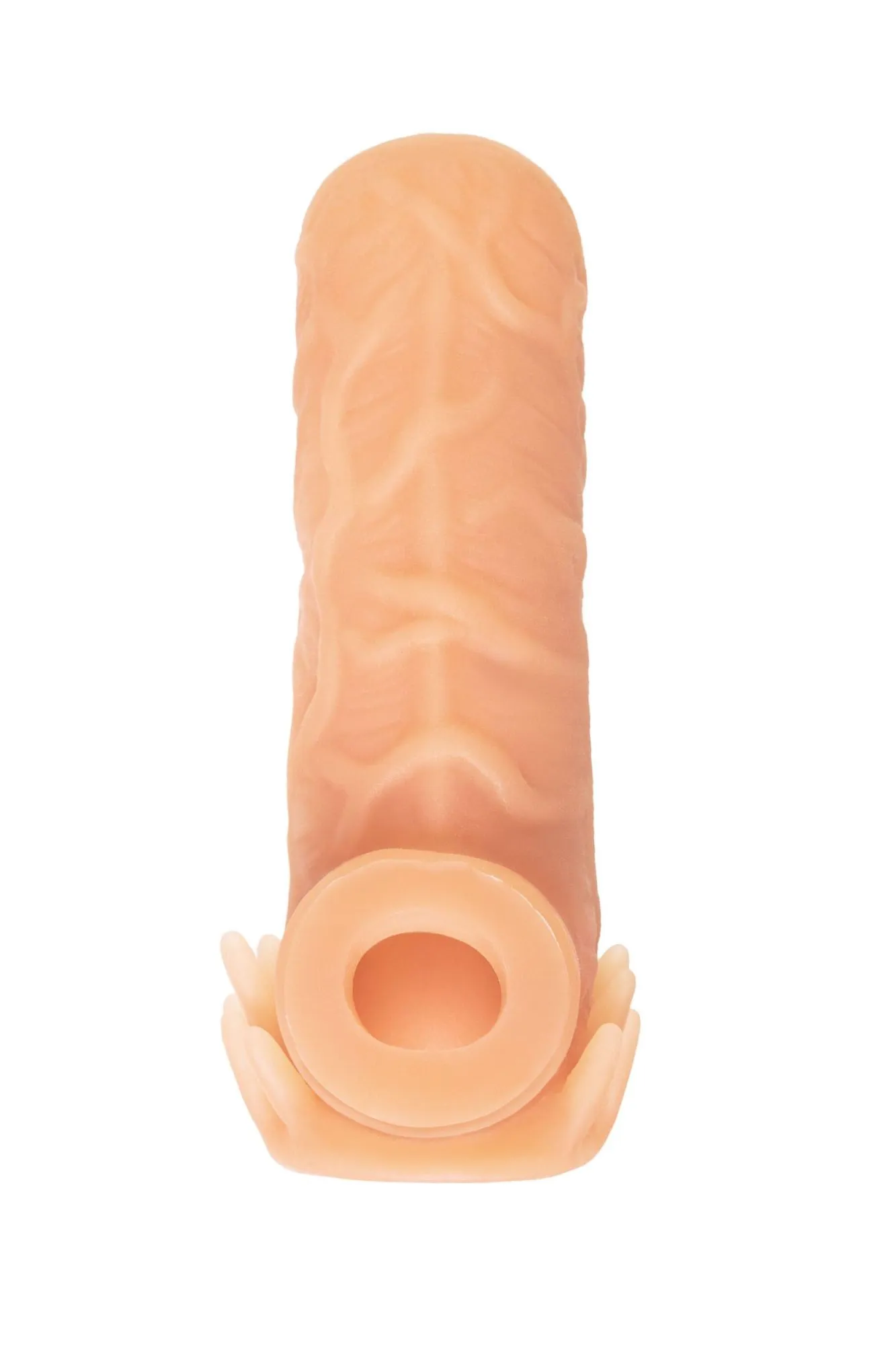 насадка kokos реалистичная с дополнительной стимуляцией, tpe, телесная, 12 см в России