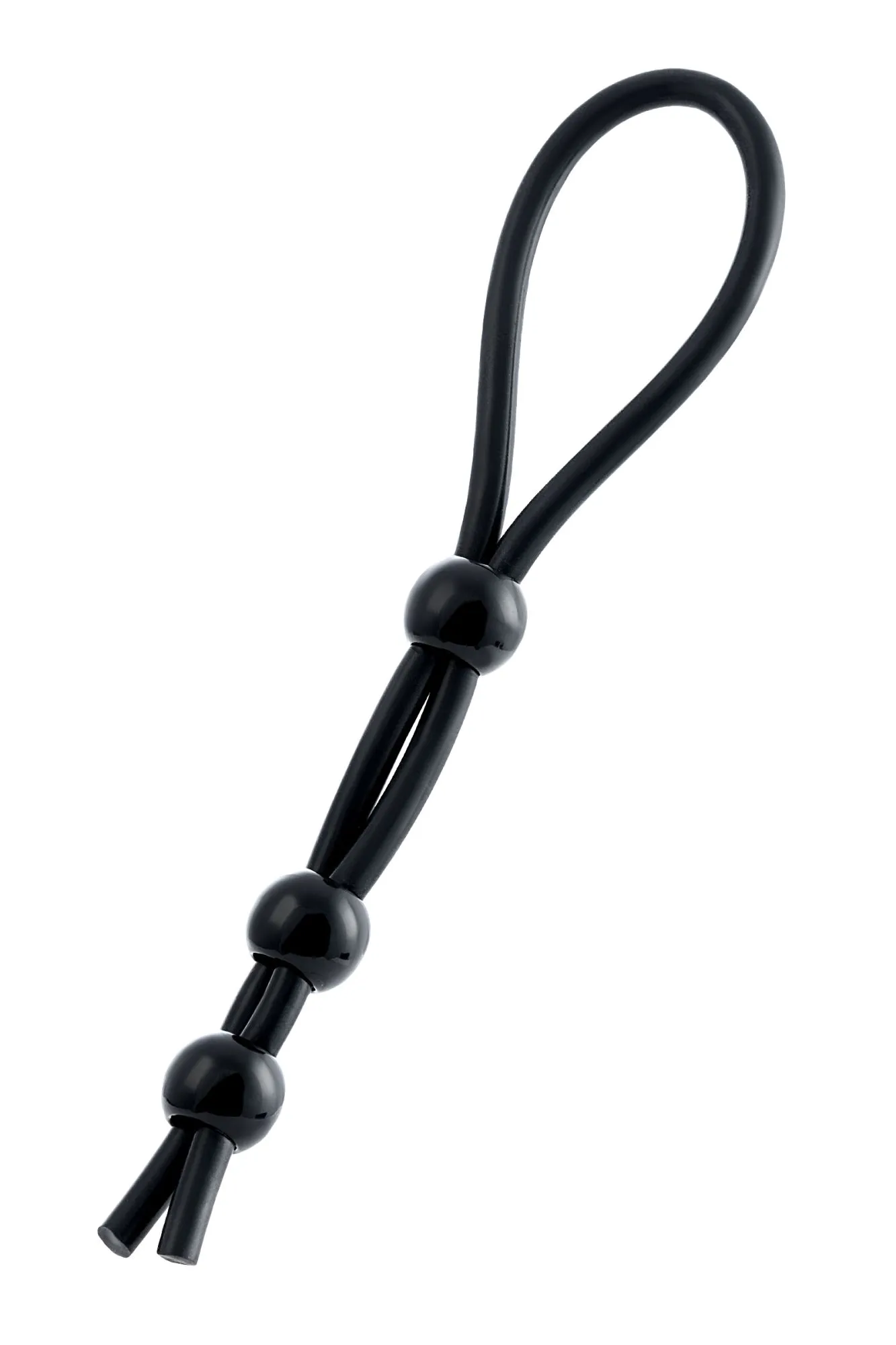 лассо на пенис a-toys by toyfa с тремя бусинами, силикон, черное, 19,5 см в России