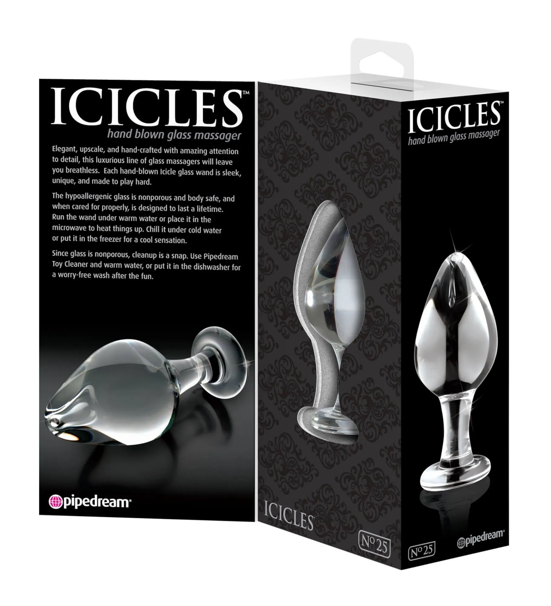 анальная пробка pipedream icicles № 25, стеклянная в России